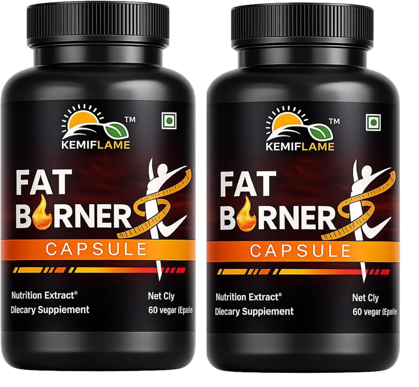 KEMIFLAME Fat Burner & Energy 60 Capsules Pack of 2