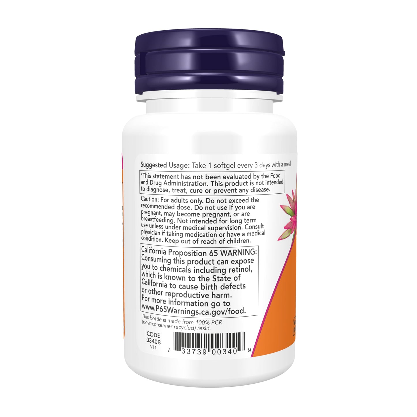 NOW Foods Vitamin A 25000 IU Softgels, 200