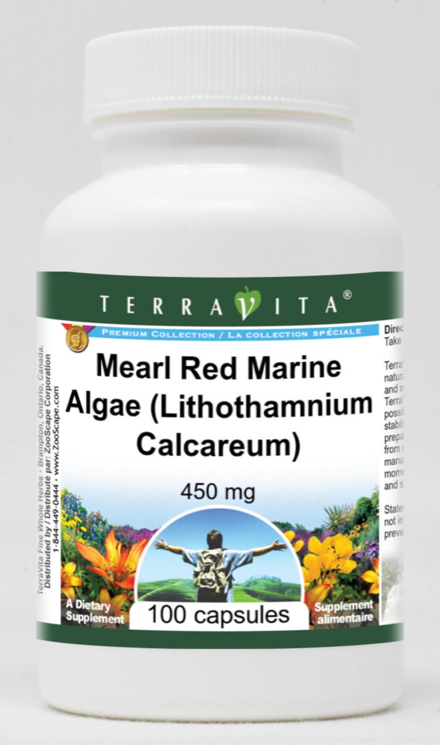 Terravita Mearl Red Marine Algae - 450 mg Capsule, 100 Capsules
