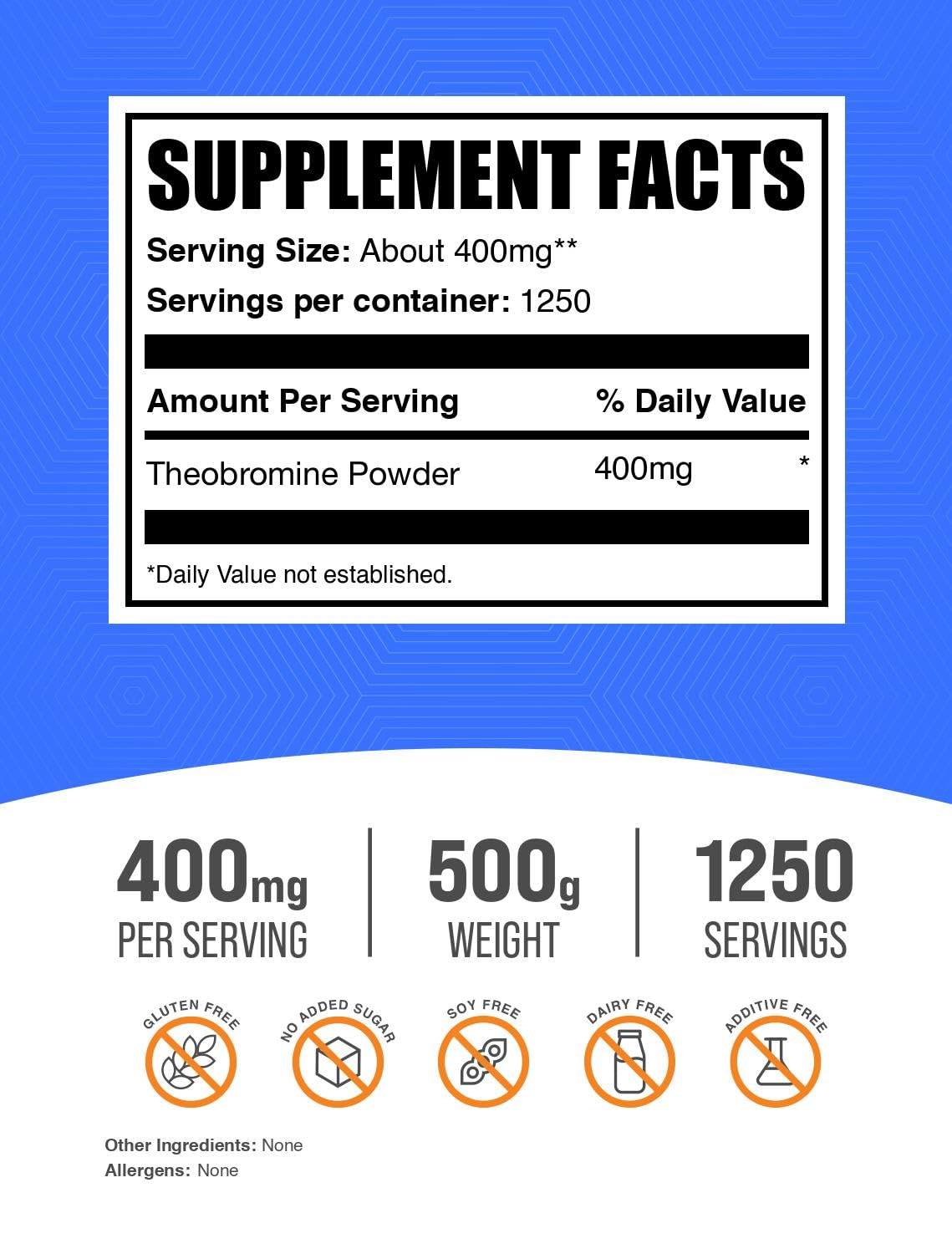 BulkSupplements Theobromine Powder, 1250 Servings