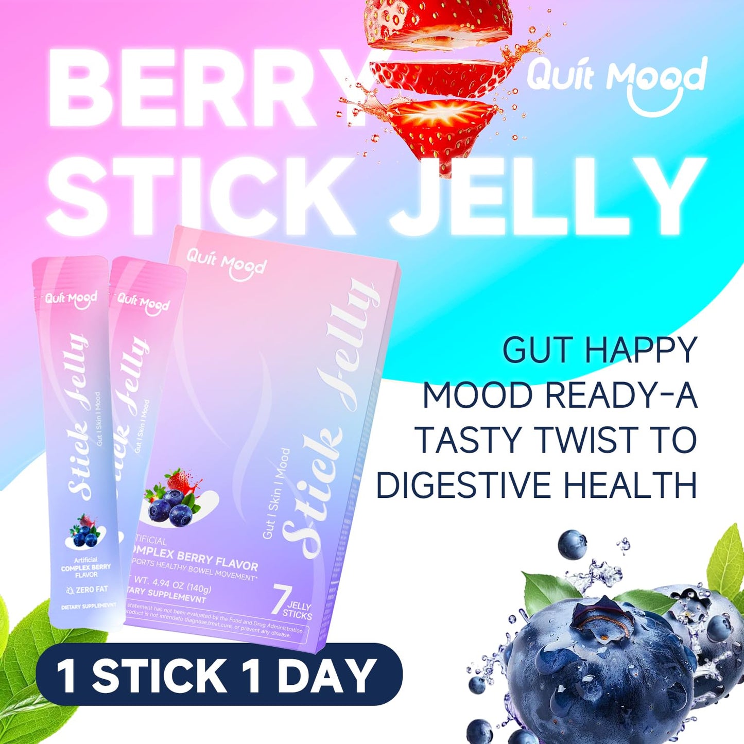 Quit mood Shapely Jelly Complex Berry Dietary Supplement Caplets, 7