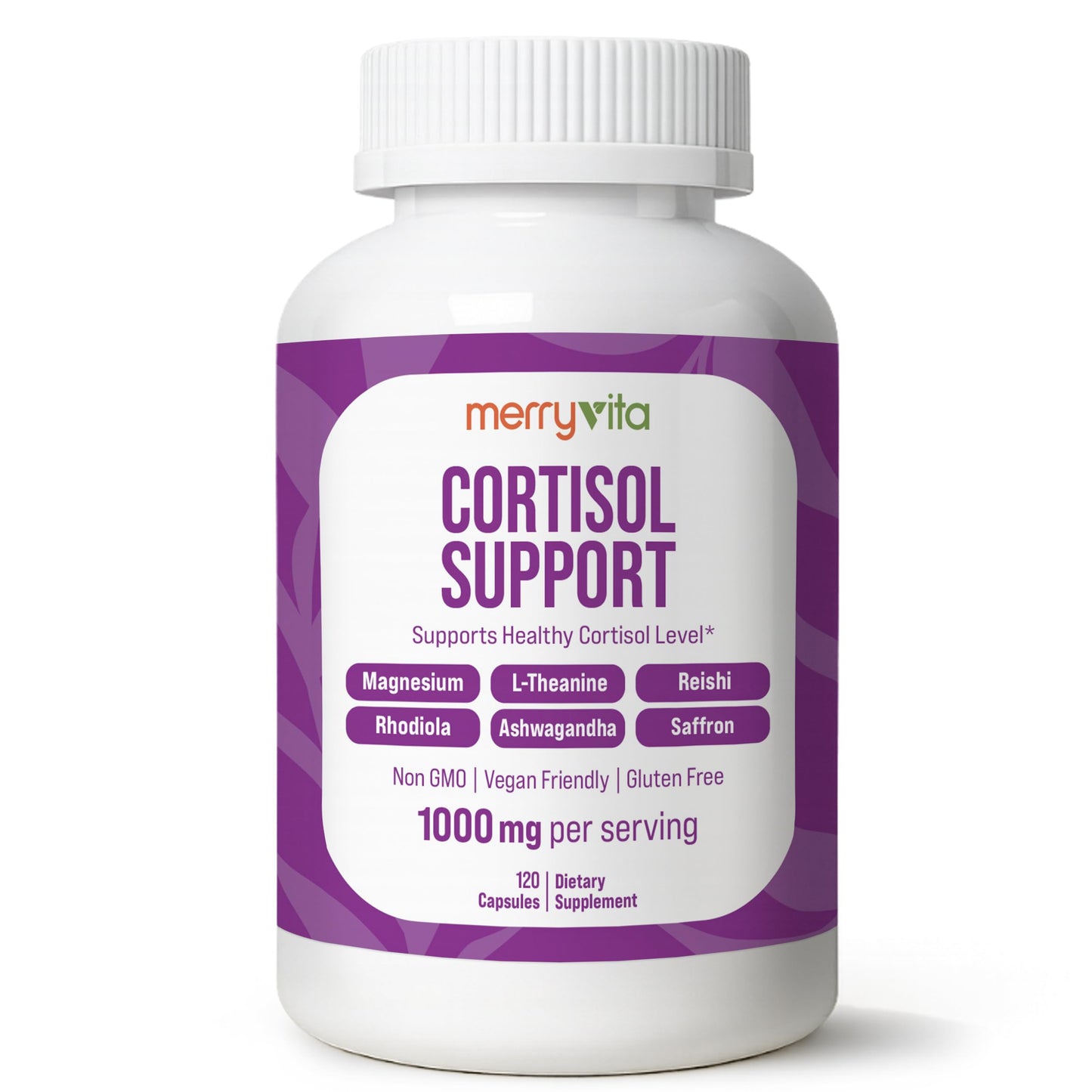 MERRY VITA Cortisol Support Supplement 120 Capsules