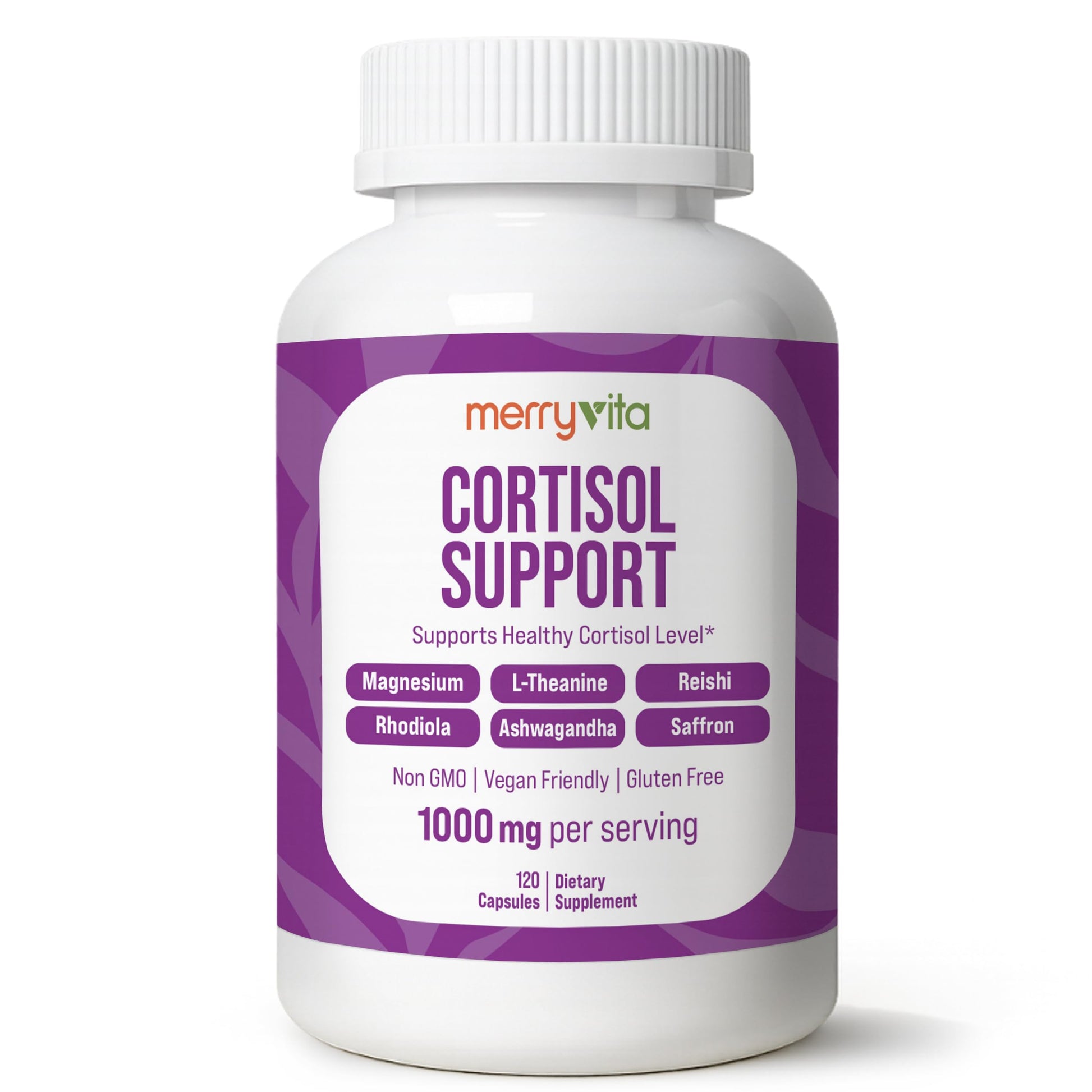 MERRY VITA Cortisol Support Supplement 120 Capsules