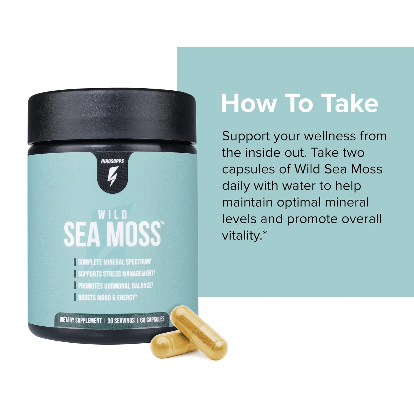 InnoSupps Wild Sea Moss Capsules 60 Count