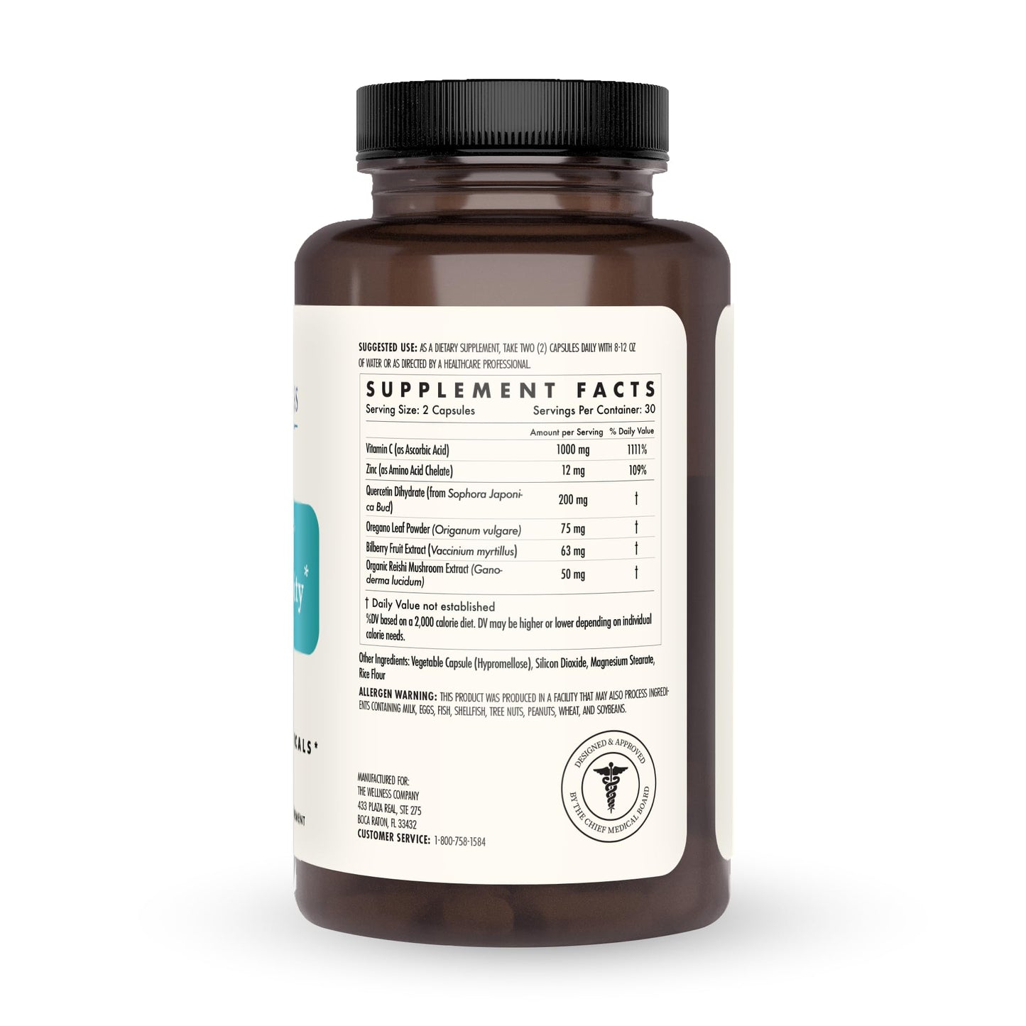 The Wellness Company Natural Immunity - Botanical Immune Boost Capsule, 60 Count
