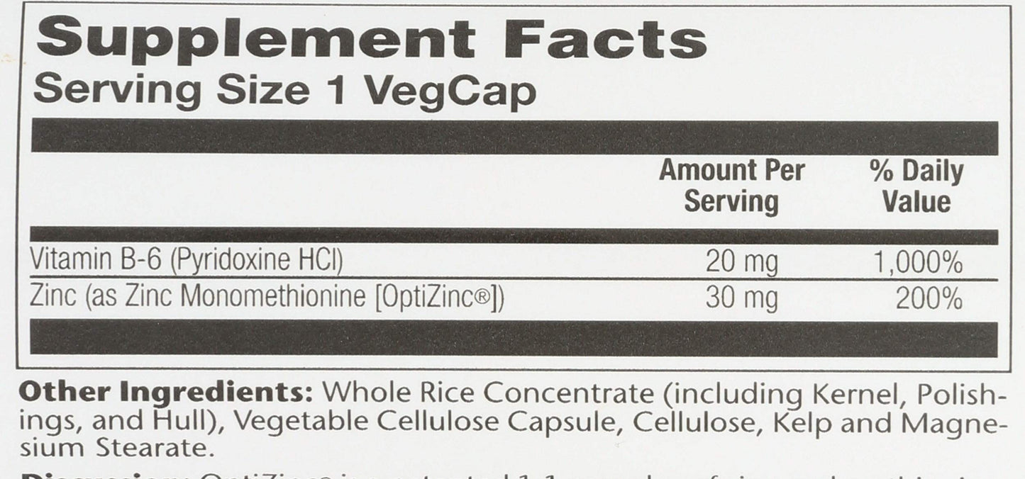 Solaray OptiZinc 30mg Capsule, 1 Count