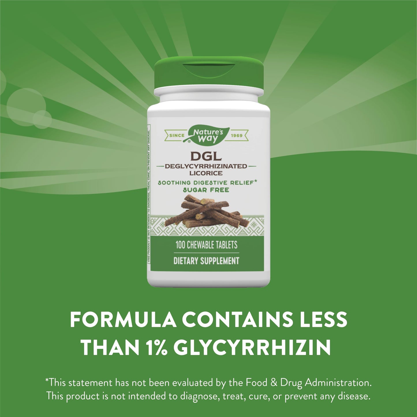 Nature's Way DGL Chewables, 100 Count