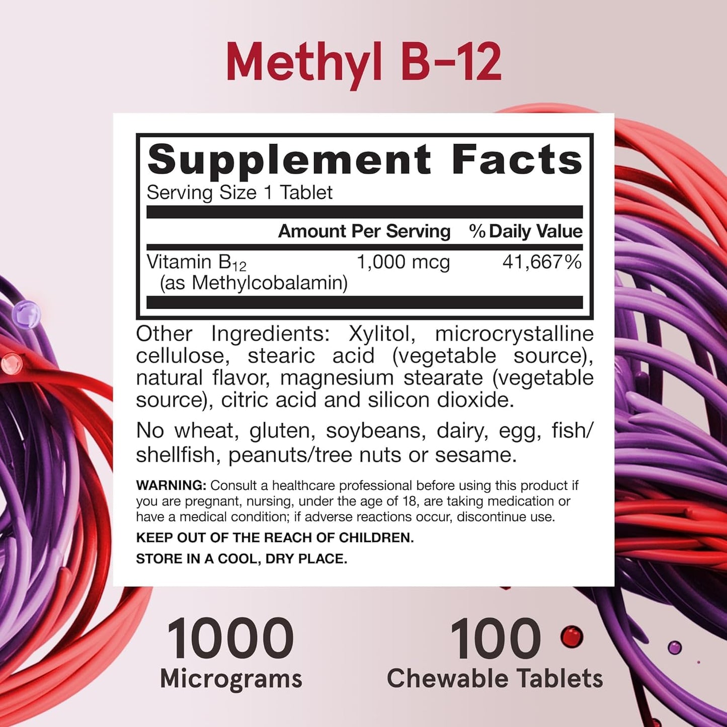 Jarrow Formulas Methyl Vitamin B-12 1000 mcg Gummy, 200 Gummies