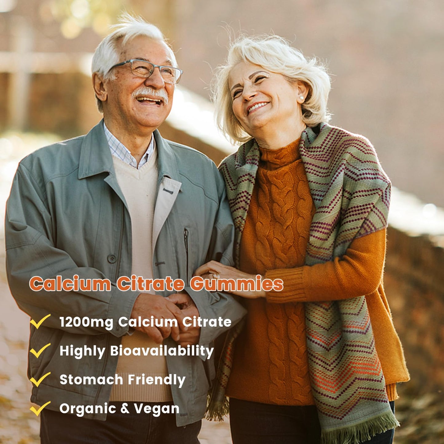 GONGOTA Calcium Citrate 1200mg with Vitamin D3 Gummy, Chewable Calcium for Bone, Muscle, Joints, Immune Support, Sugar Free Pineapple Flavor - 120 Gummies