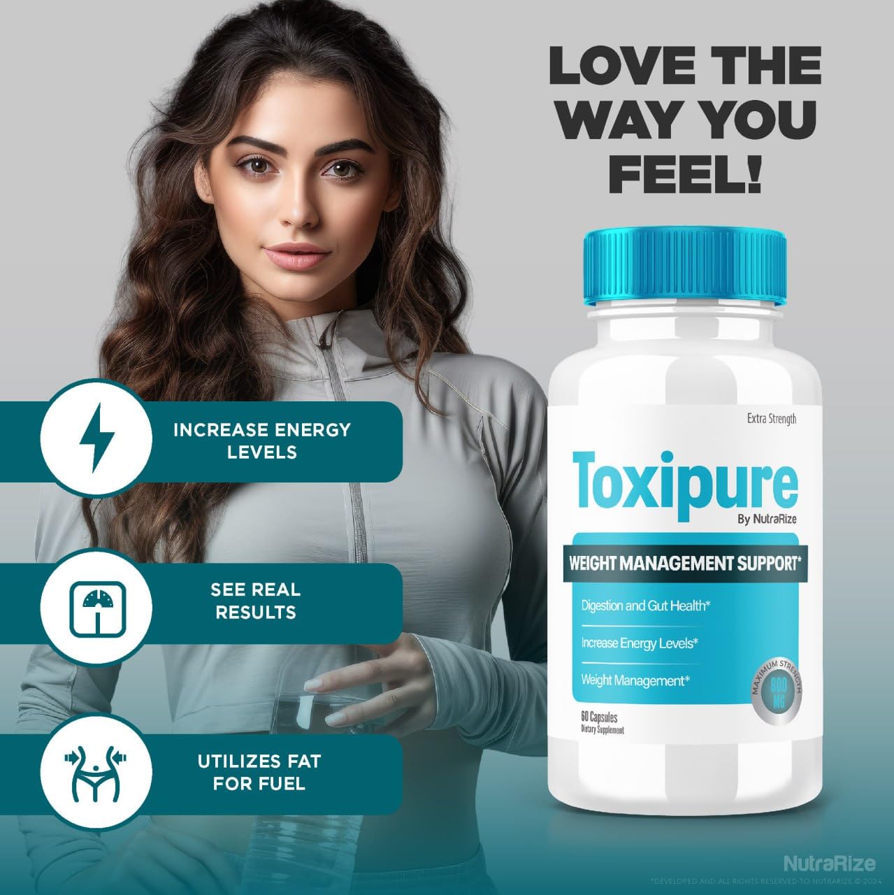 NutraRize Toxipure Weight Loss Pills Capsule 120 Capsules