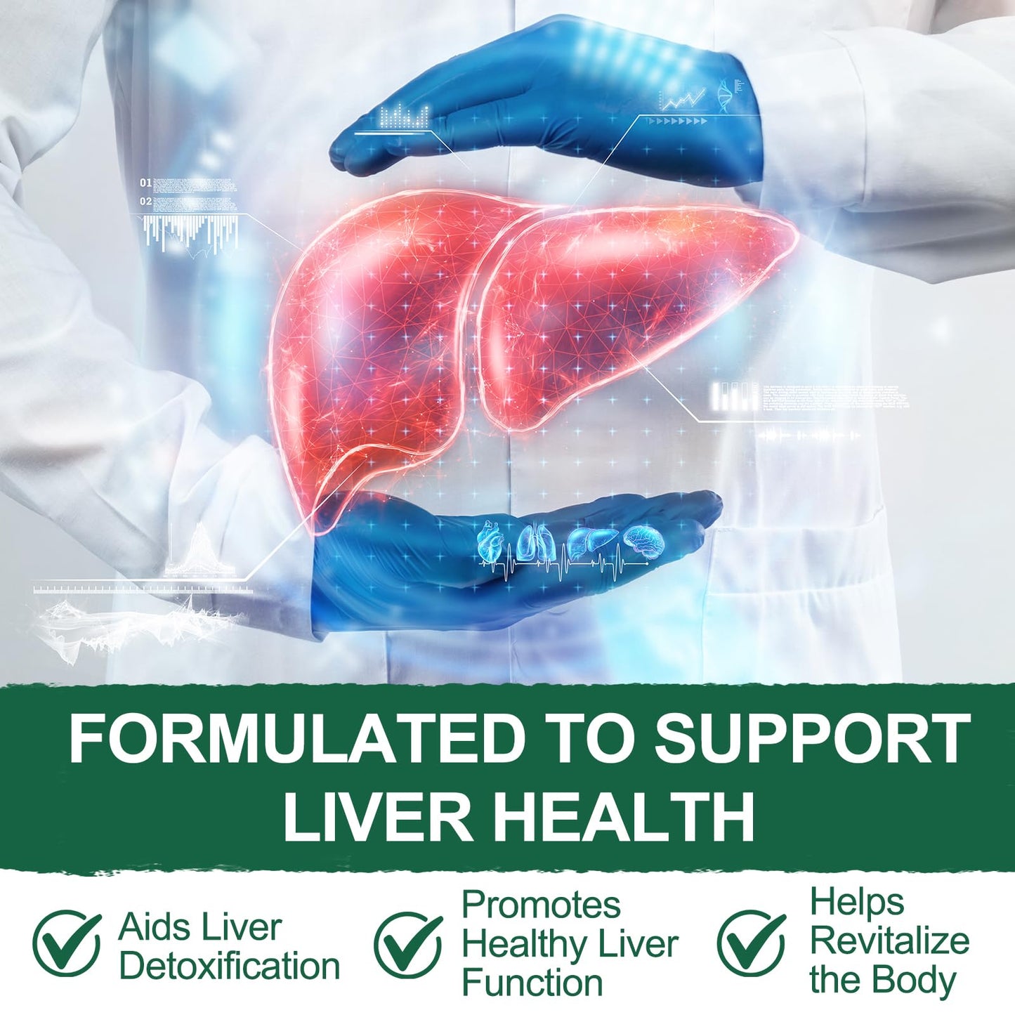 YHFGTTIO Milk Thistle Liver Support Supplement Gummy 60 Count