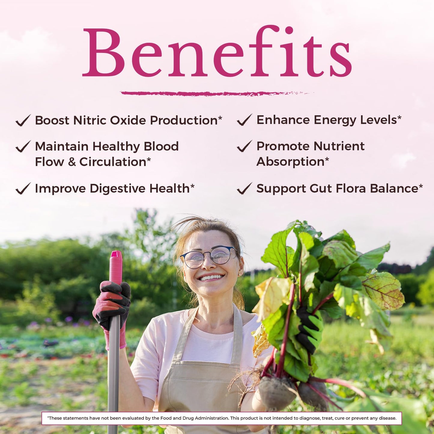 Vitalitown Organic Beet Root Capsules with Probiotics, 200 mg Organic Beet Root, 50 Billion CFU, 10 Strains, Energy, Heart Health, Circulation, Digestion, 60 Capsules