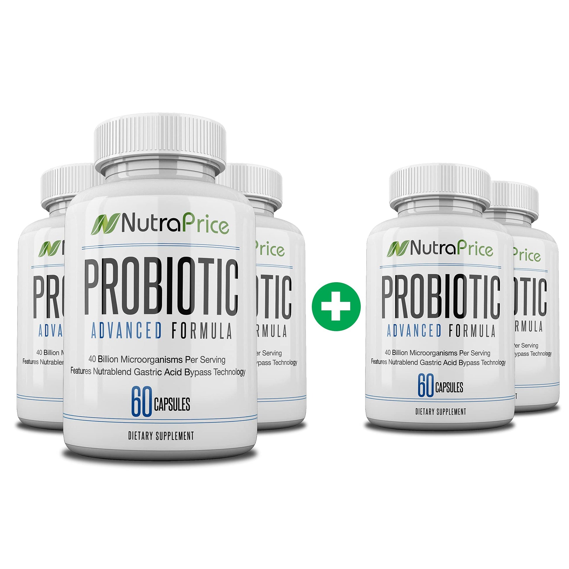 NutraPrice Pure Probiotic Daily Supplement Capsules 60 Caps (5pk)