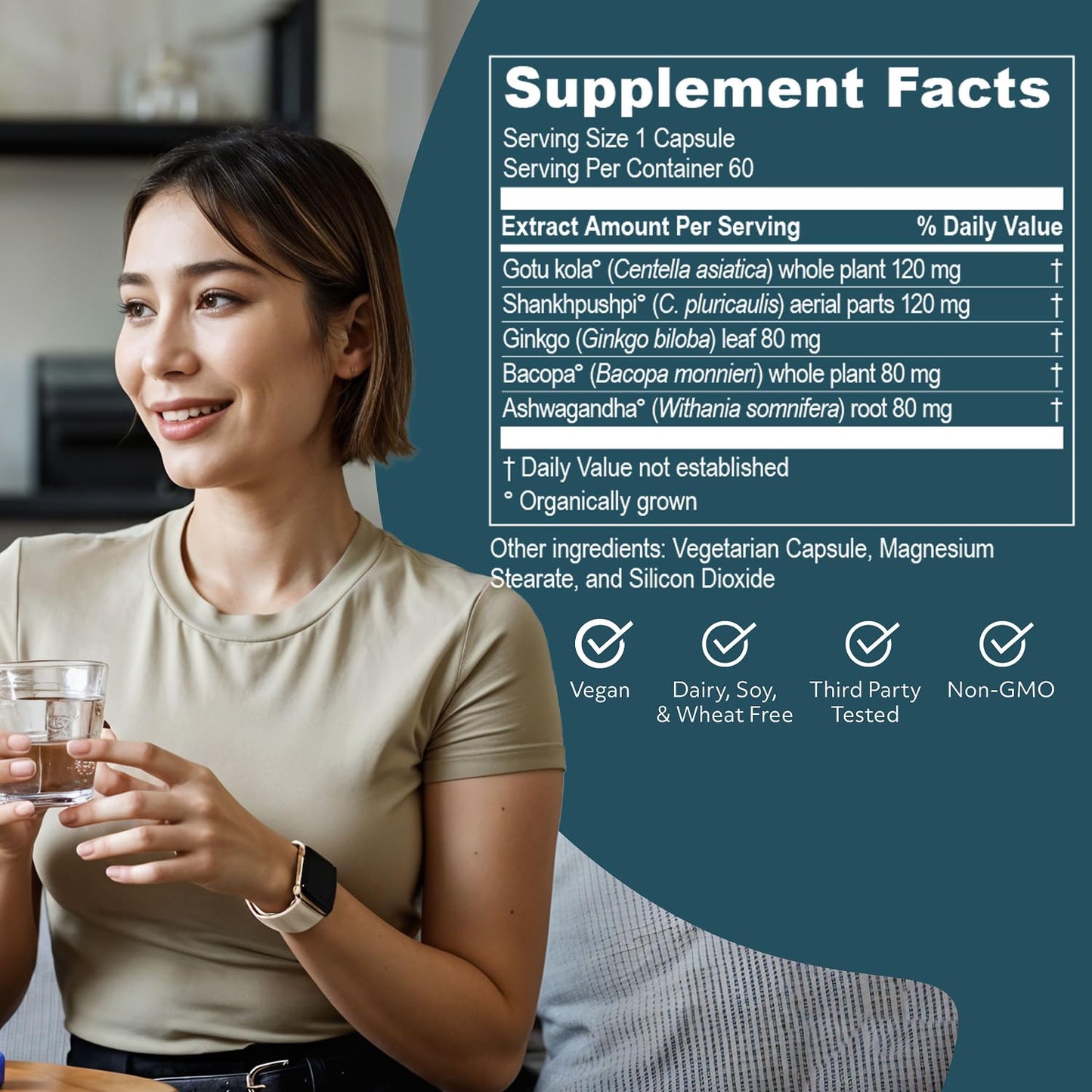 R-U VED Memoren Bacopa Monnieri Capsules, 60 Count