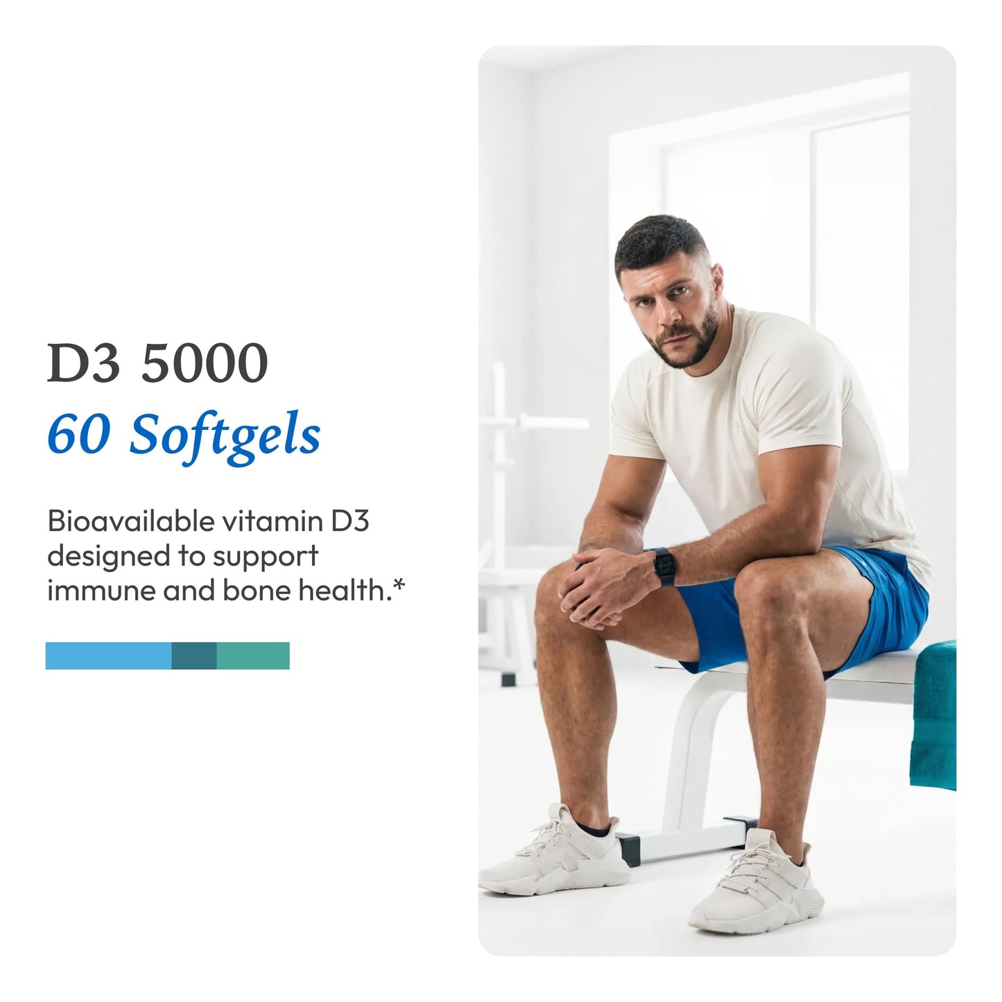 XYMOGEN Vitamin D3 5000 IU 60 Softgels