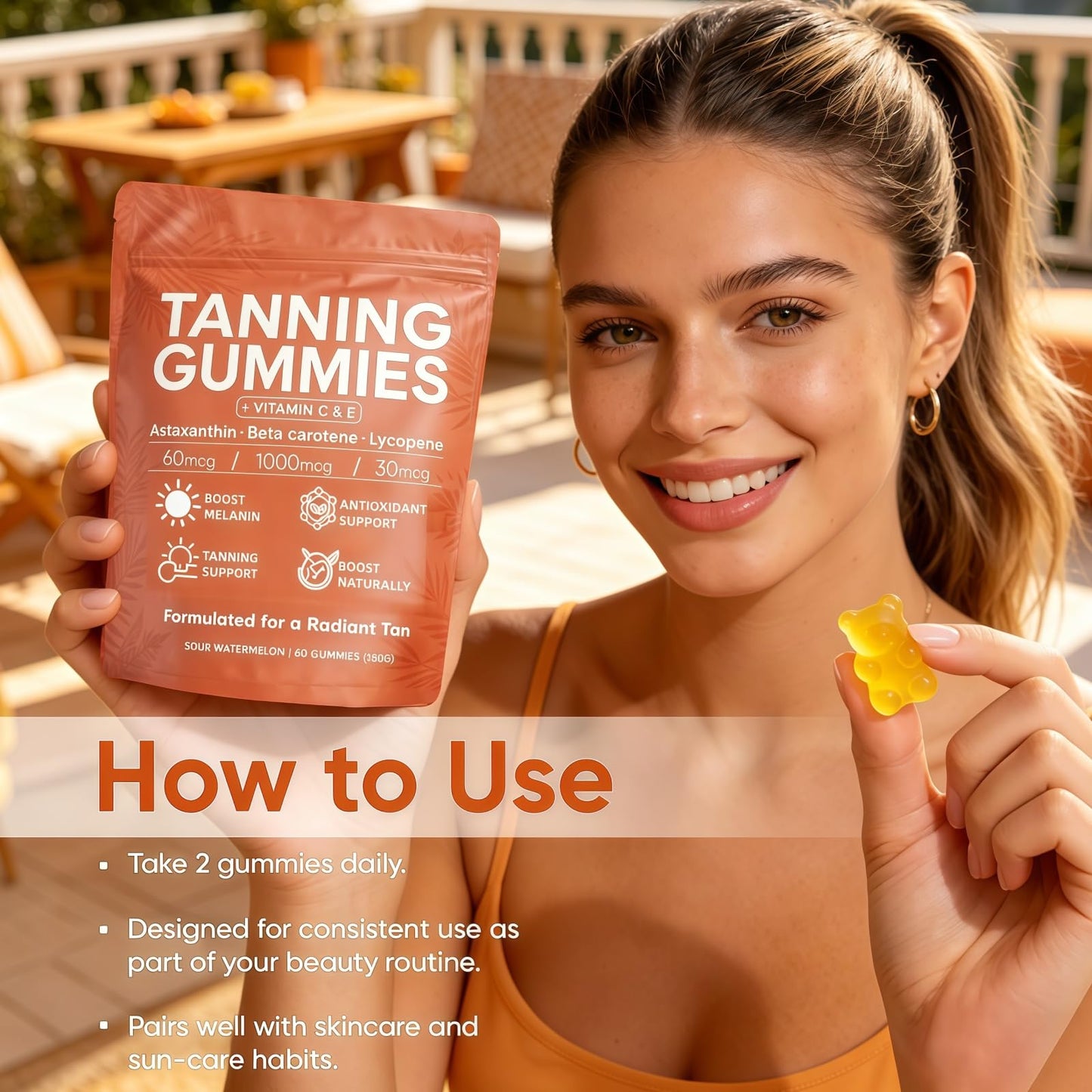STDKDFW Skin Tanning 60 Gummies