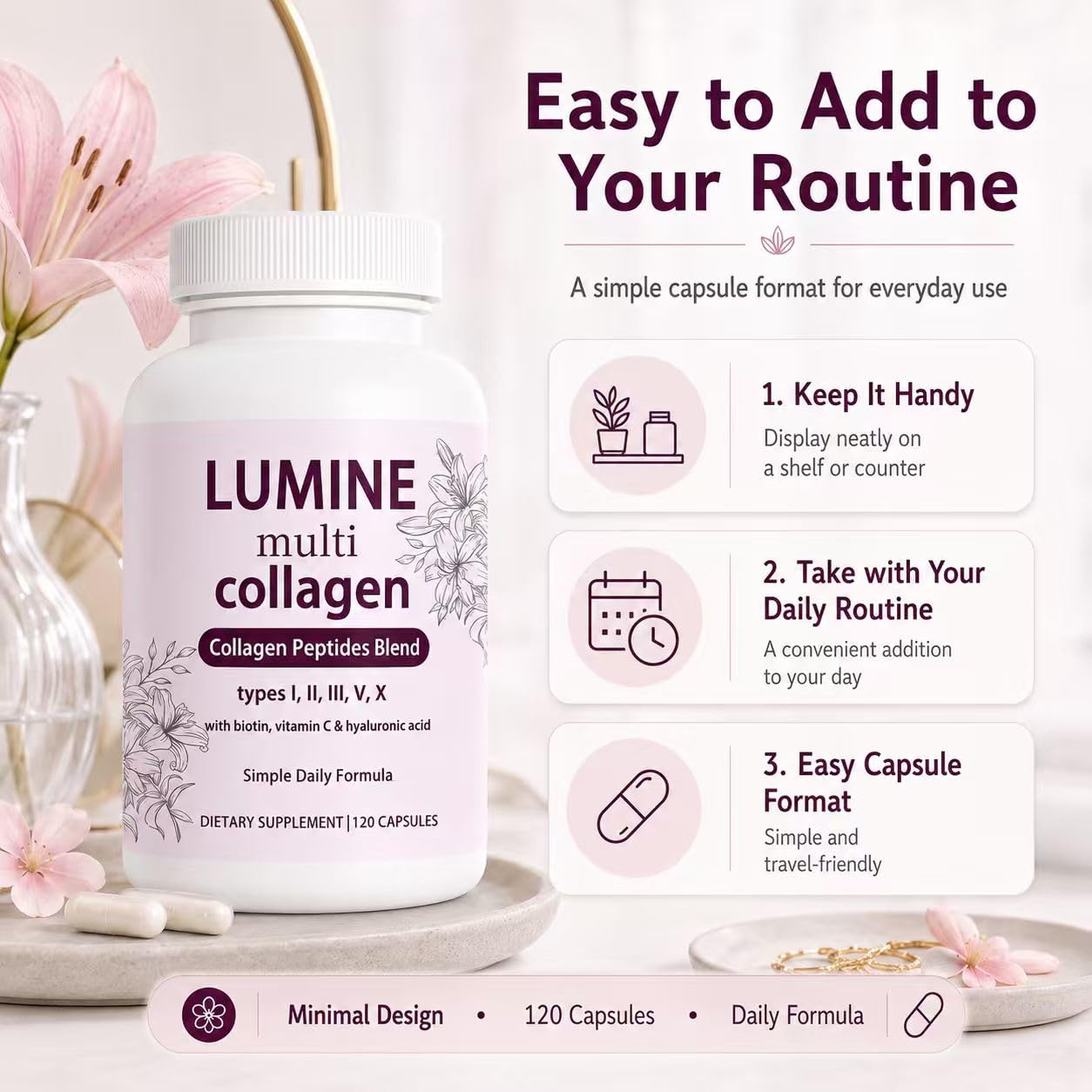LUMINE Collagen Peptides Capsule 120 Count