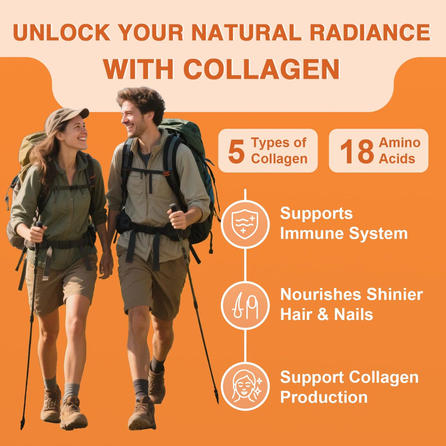 ZEBORA Multi-Collagen-Peptides Powder with MSM & CS for Joints, Type I II III V X Hydrolyzed Collagen Peptides with Hyaluronic Acid & Vitamin C for Hair, Skin, Nails, Non-GMO, 12.35 Ounce