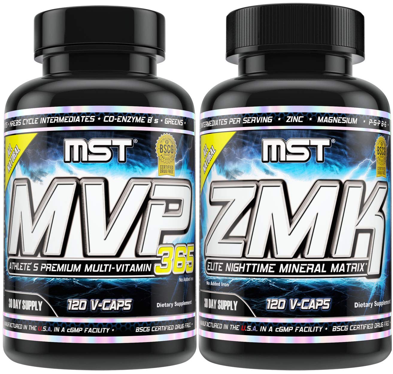 MST Foundation Stack ZMK Nighttime Multi-Mineral MVP-365 Premium Multiple Vitamin 120 V-Caps