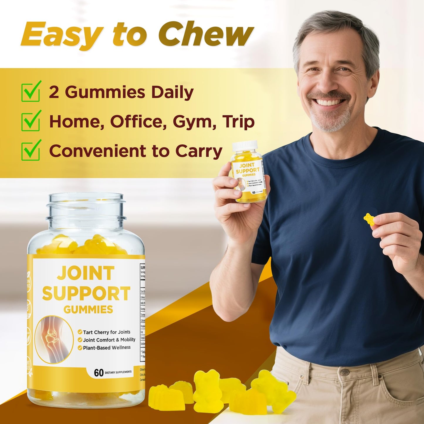 Aromlife Joint Strength Support Gummies, 60 Count