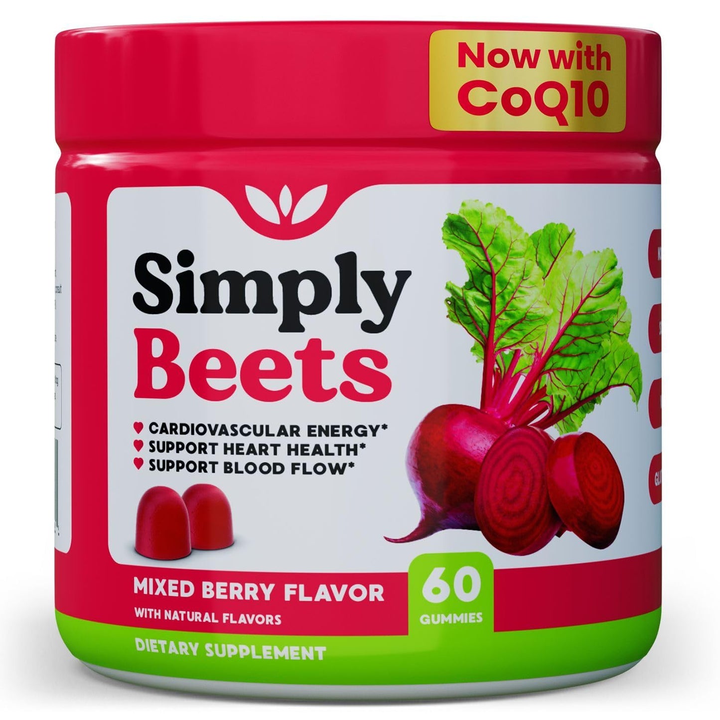 Simply Nature's Pledge Fruit and Vegetable Supplements Beets 180 Chewables