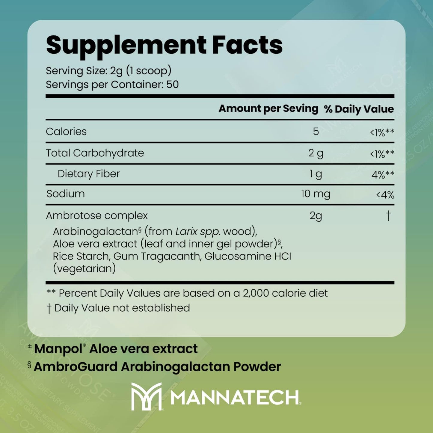 Mannatech Ambrotose Complex Immune Support Powder 3.5 Ounce