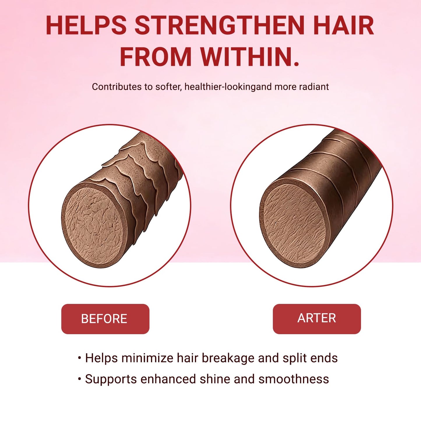Norce Sactor Lumin Hair Gummies with Biotin & Collagen, Mixed Berry Flavor, Supports Healthy Hair Growth & Strength, Skin & Nails, Vegan & Non-GMO, 60 Gummies