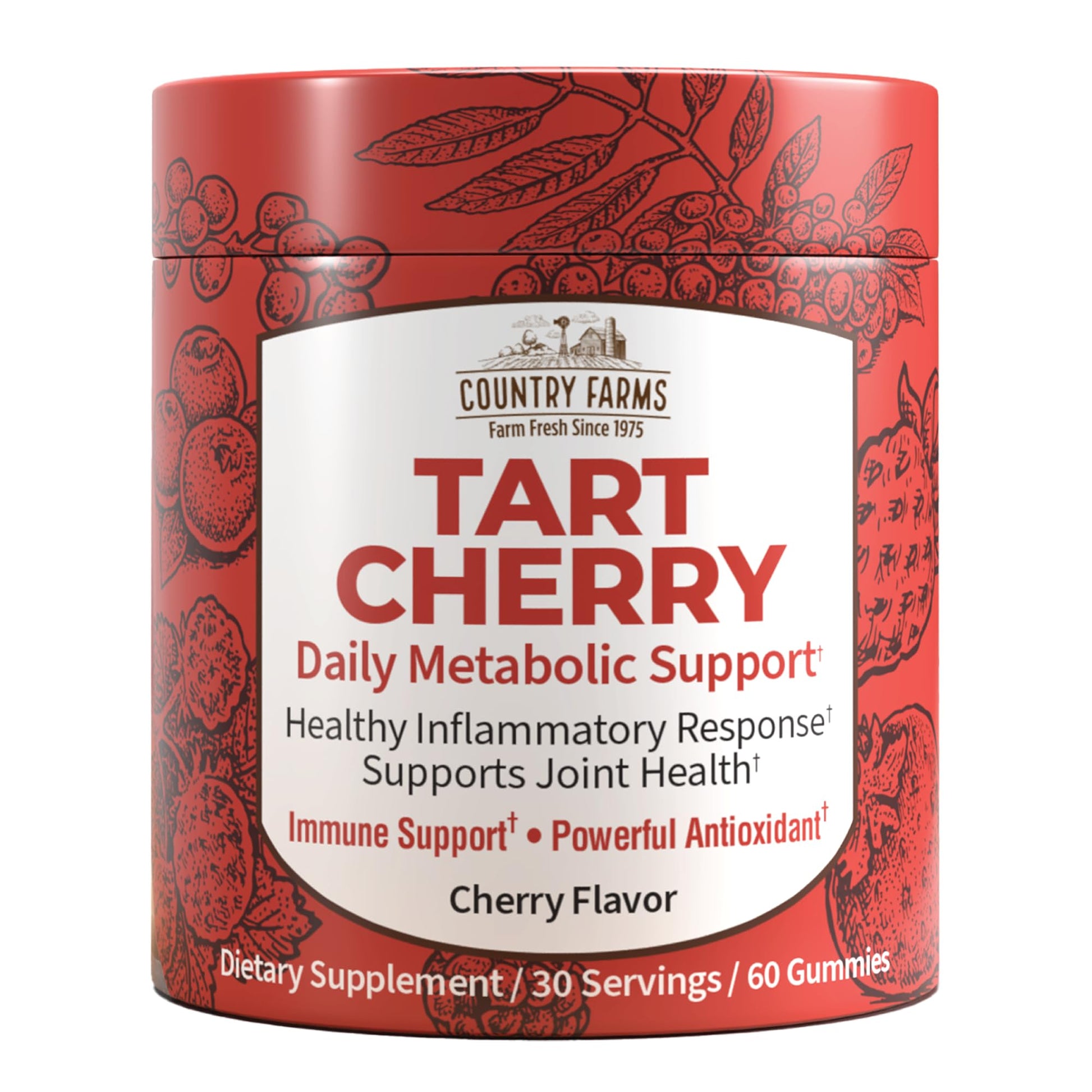 Country Farms Tart Cherry Gummies 60 Count