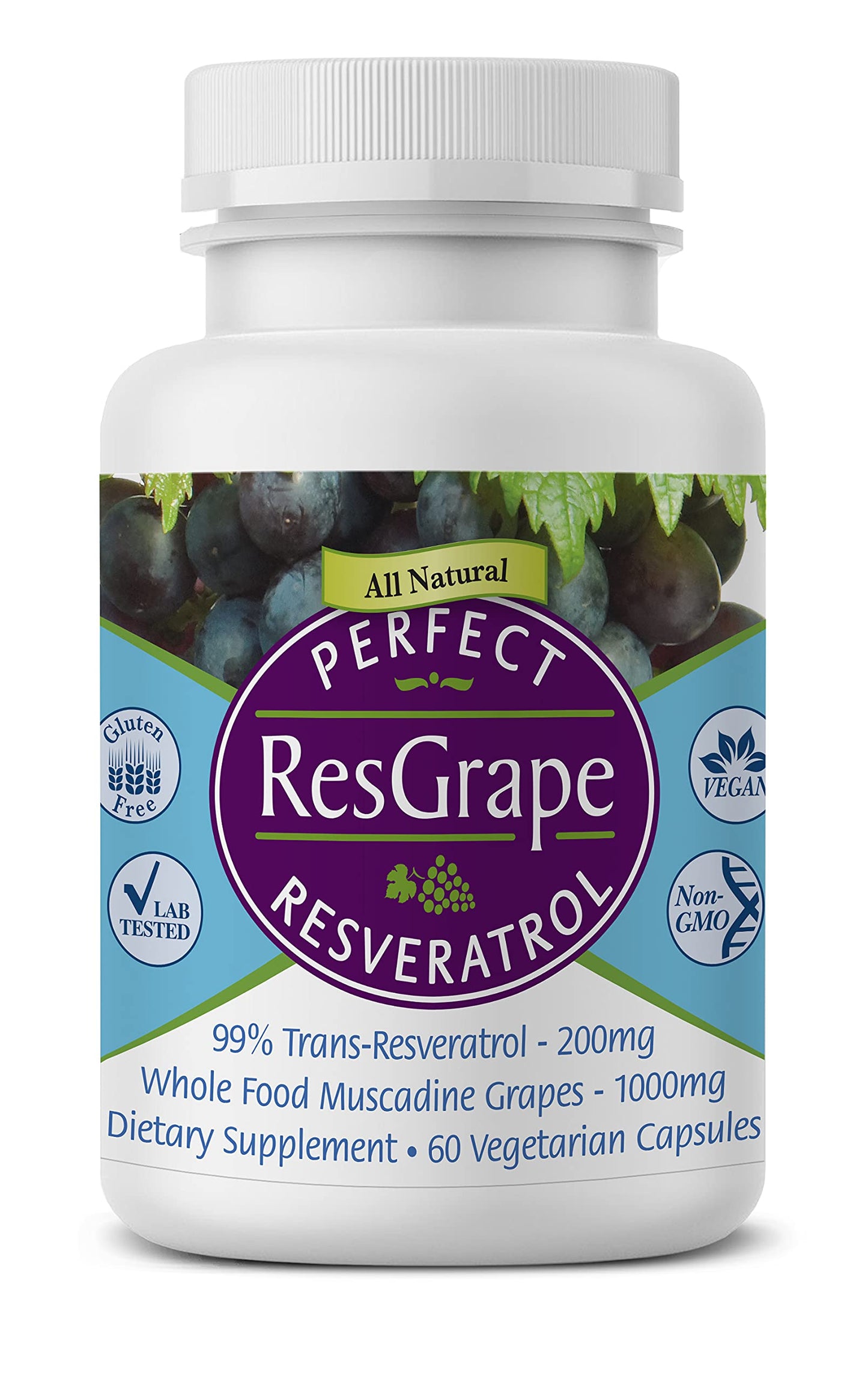 Perfect Supplements ResGrape Resveratrol Capsule, 60 Count