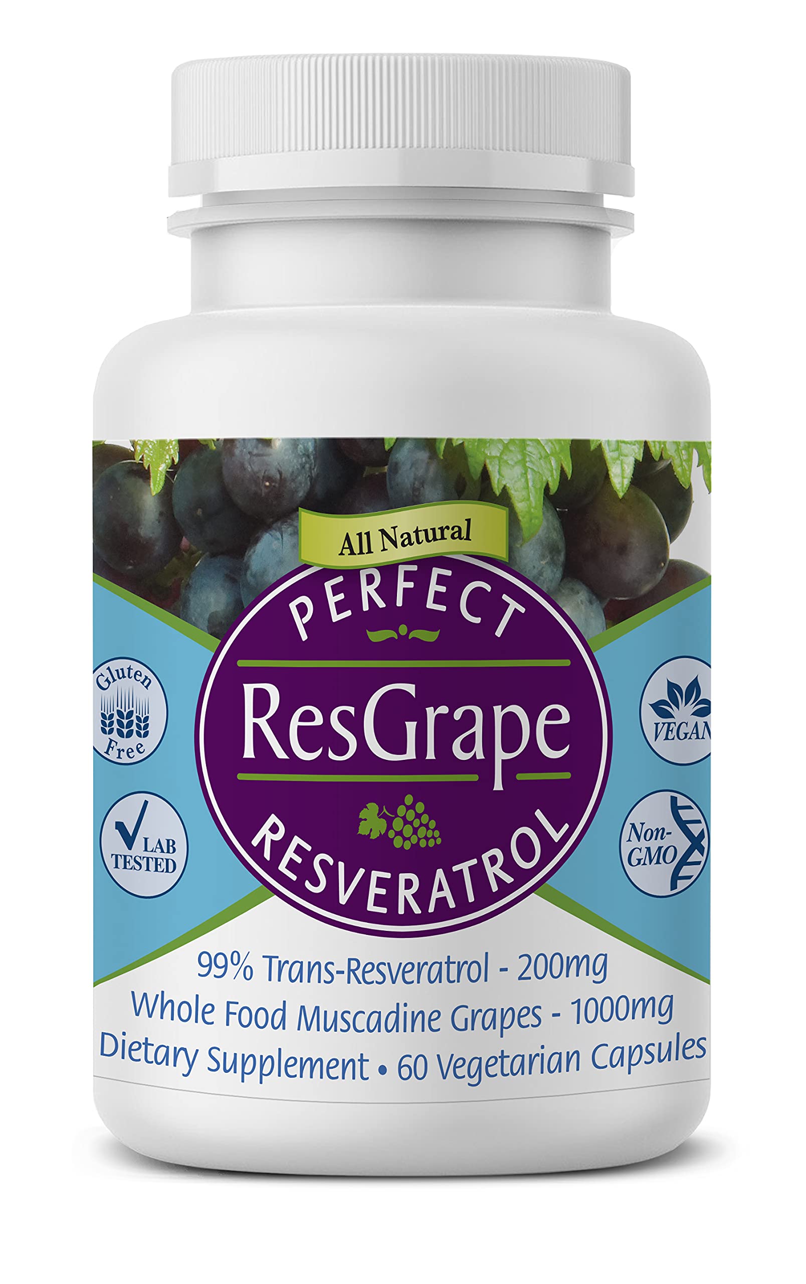 Perfect Supplements ResGrape Resveratrol Capsule, 60 Count