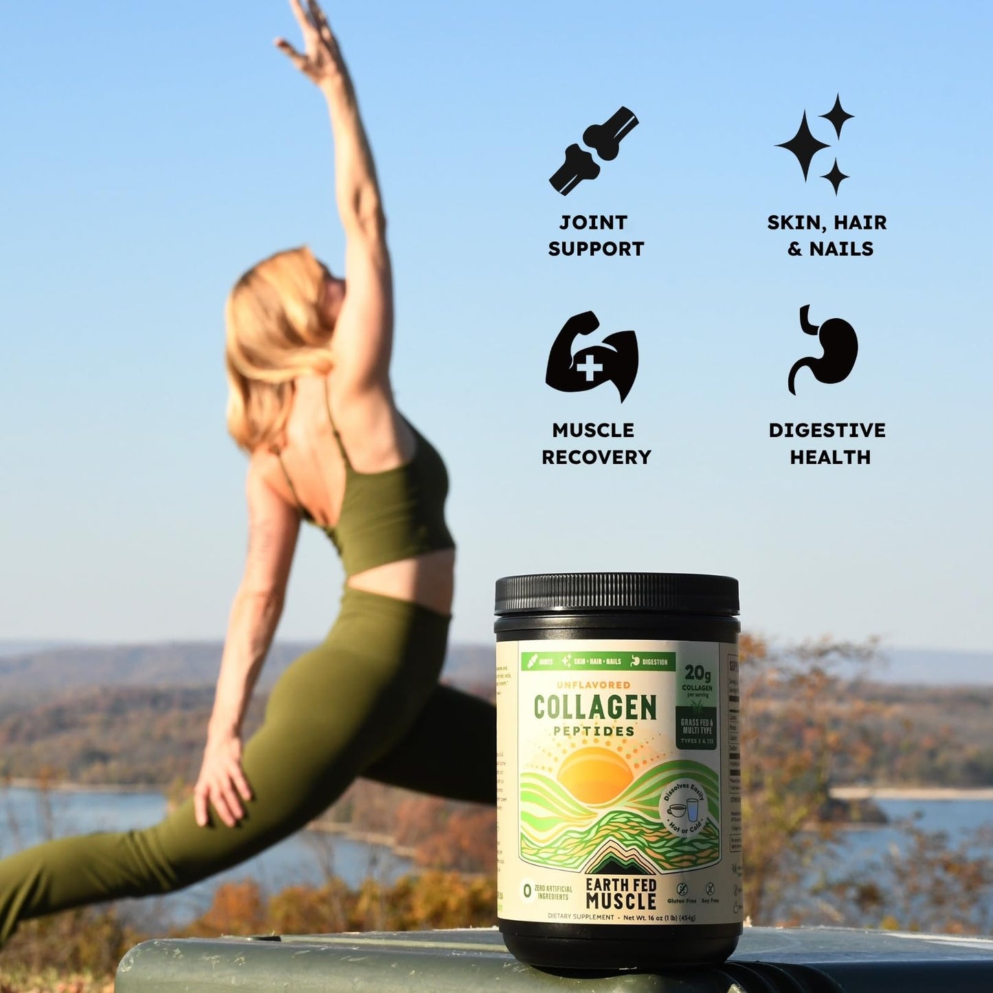 Earth Fed Muscle Collagen Peptides Powder 16