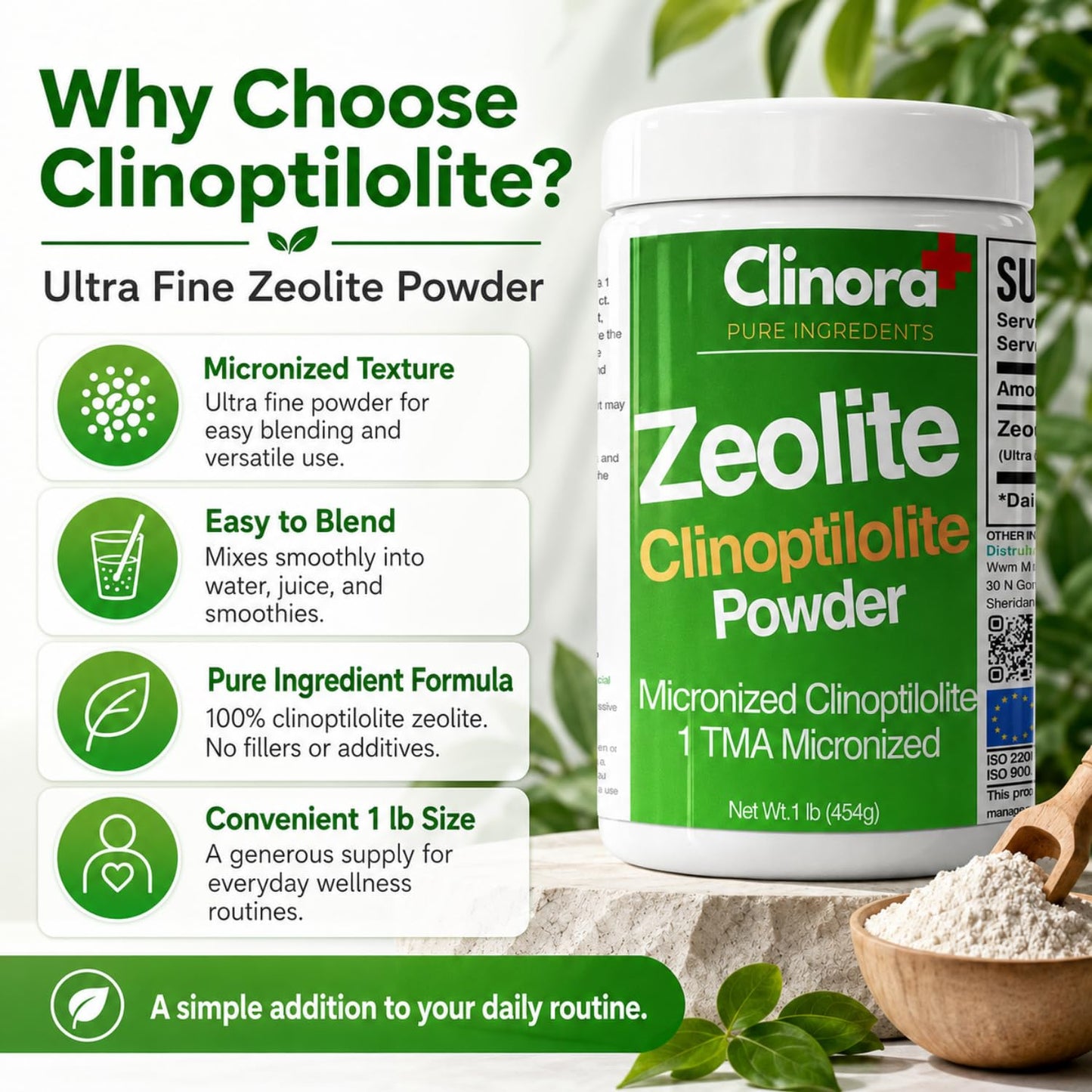 Clinora Zeolite Detox Powder 16-Count
