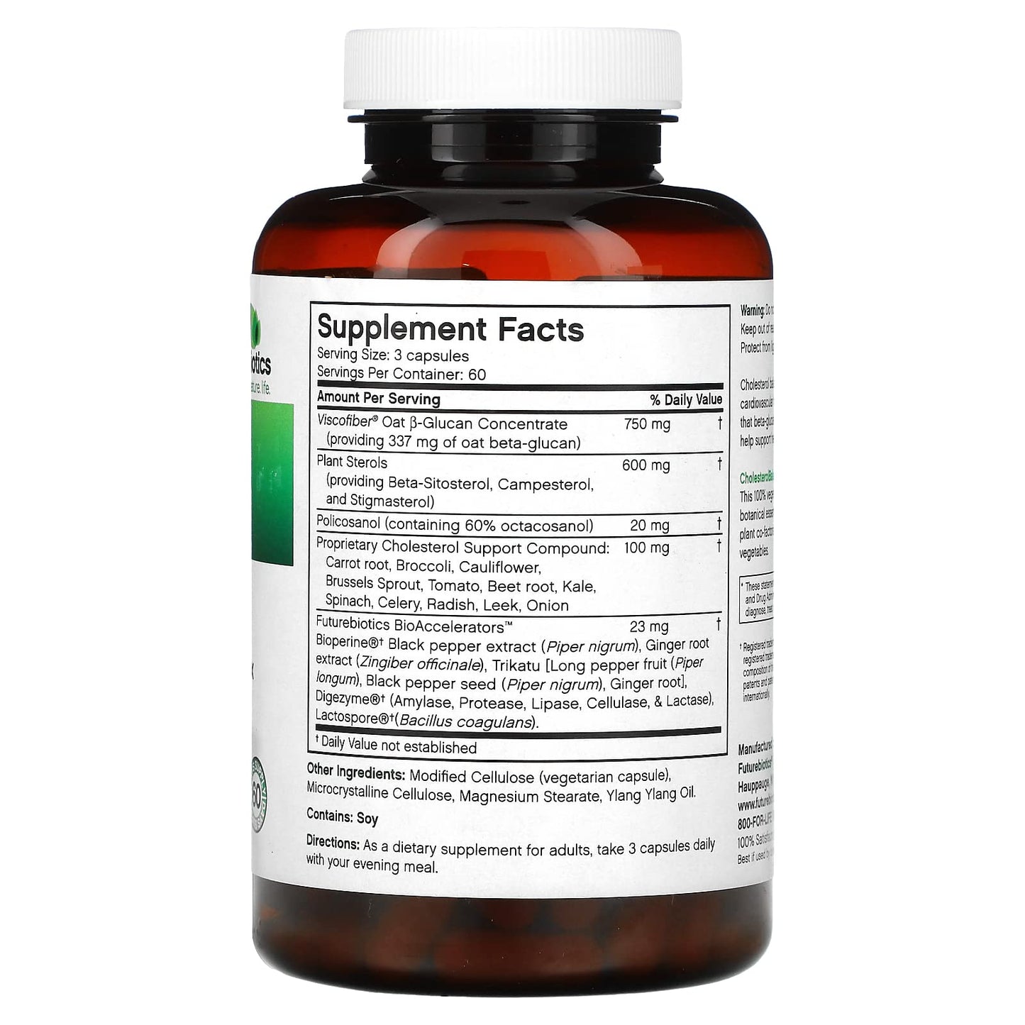 Futurebiotics CholesterolBalance Vegetarian Capsules 180 Count