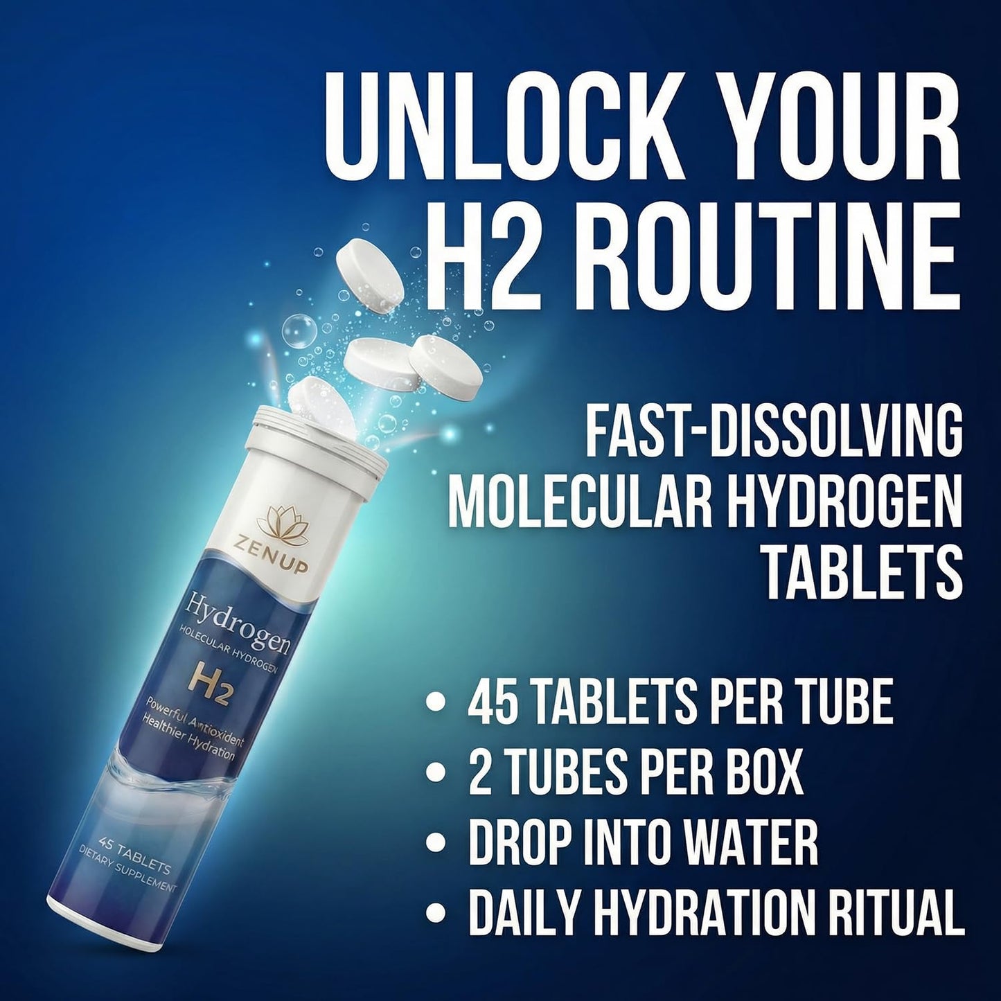 ZenUP Hydrogen Water Tablets 90 Tablets