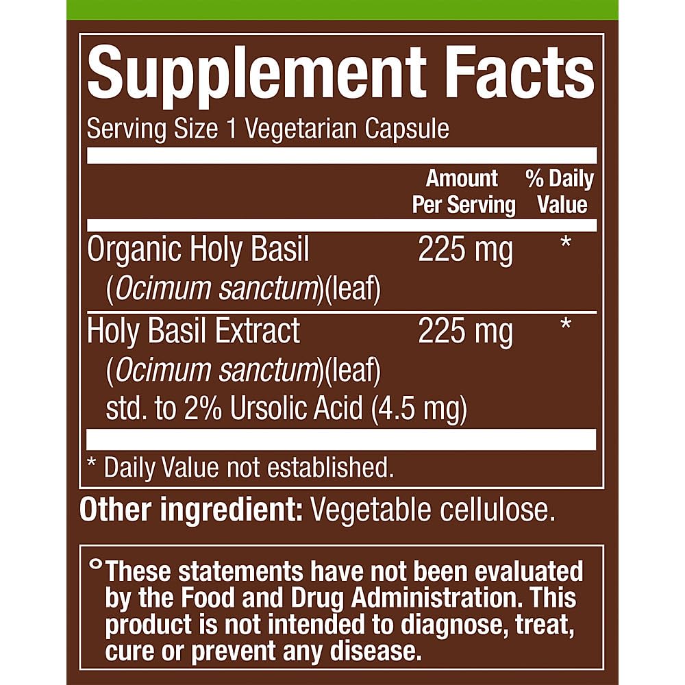 plnt Holy Basil Full Spectrum Supports Stress, Mood, & Wellbeing, 60 Capsules