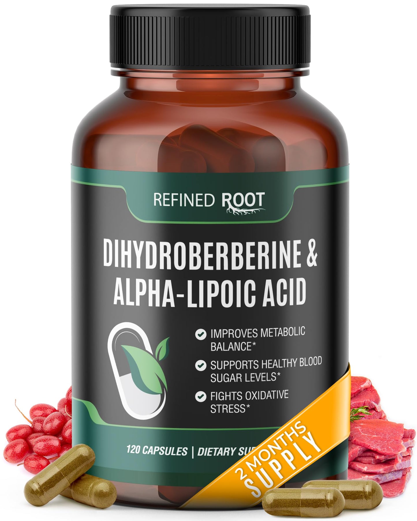 Blast Supplements Dihydroberberine 300mg with Alpha Lipoic Acid 600mg Capsule 120 Count
