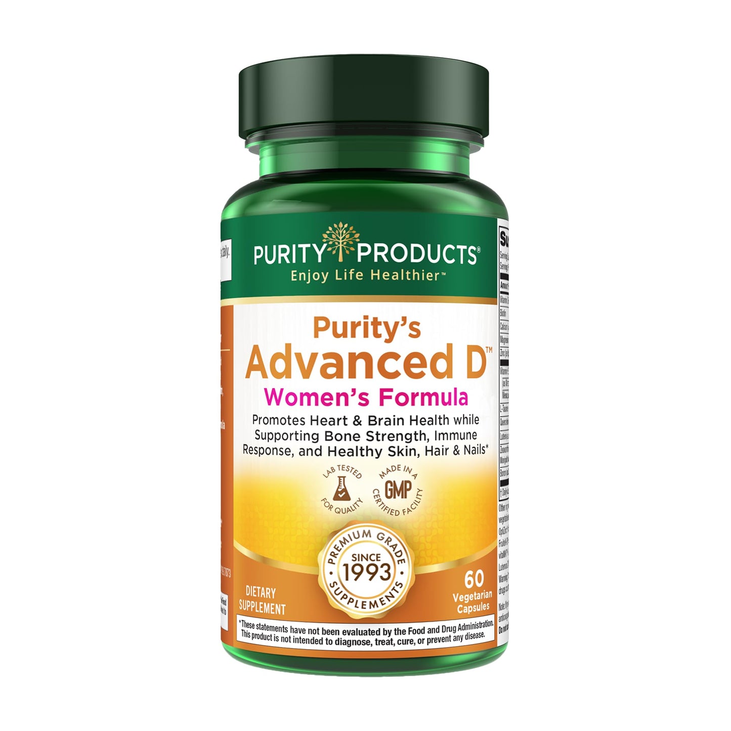 Purity Products Advanced Vitamin D Women's Formula Capsules 60 Count