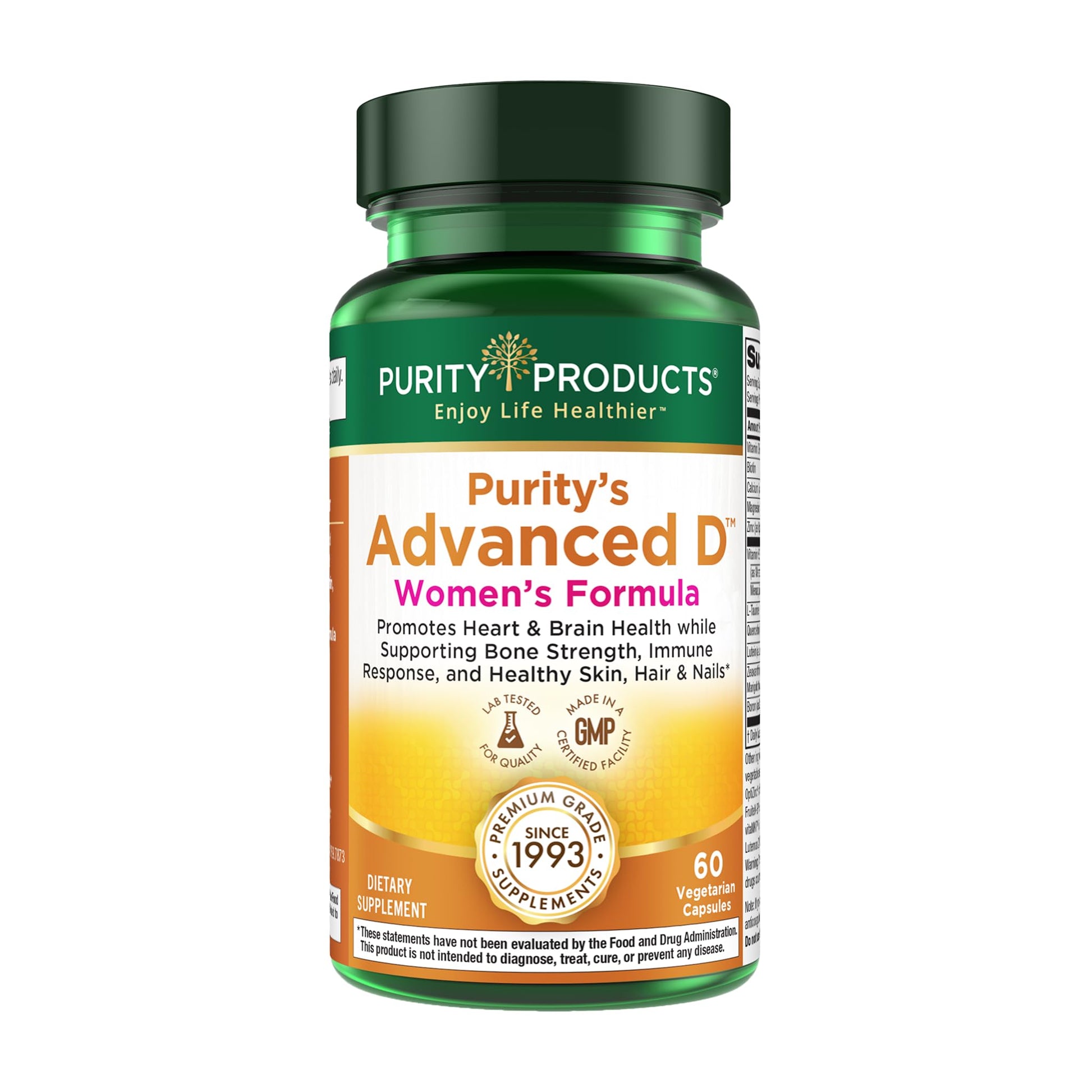 Purity Products Advanced Vitamin D Women's Formula Capsules 60 Count