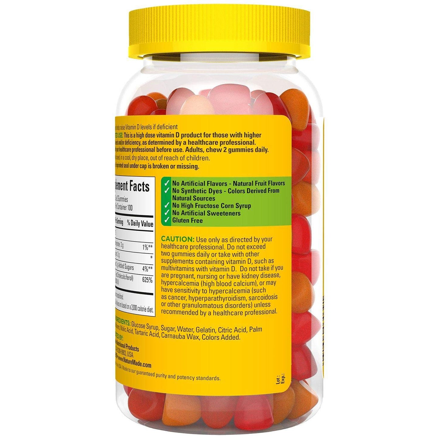 Nature Made Vitamin D3 5000 IU (125 mcg) Gummies 200 Count