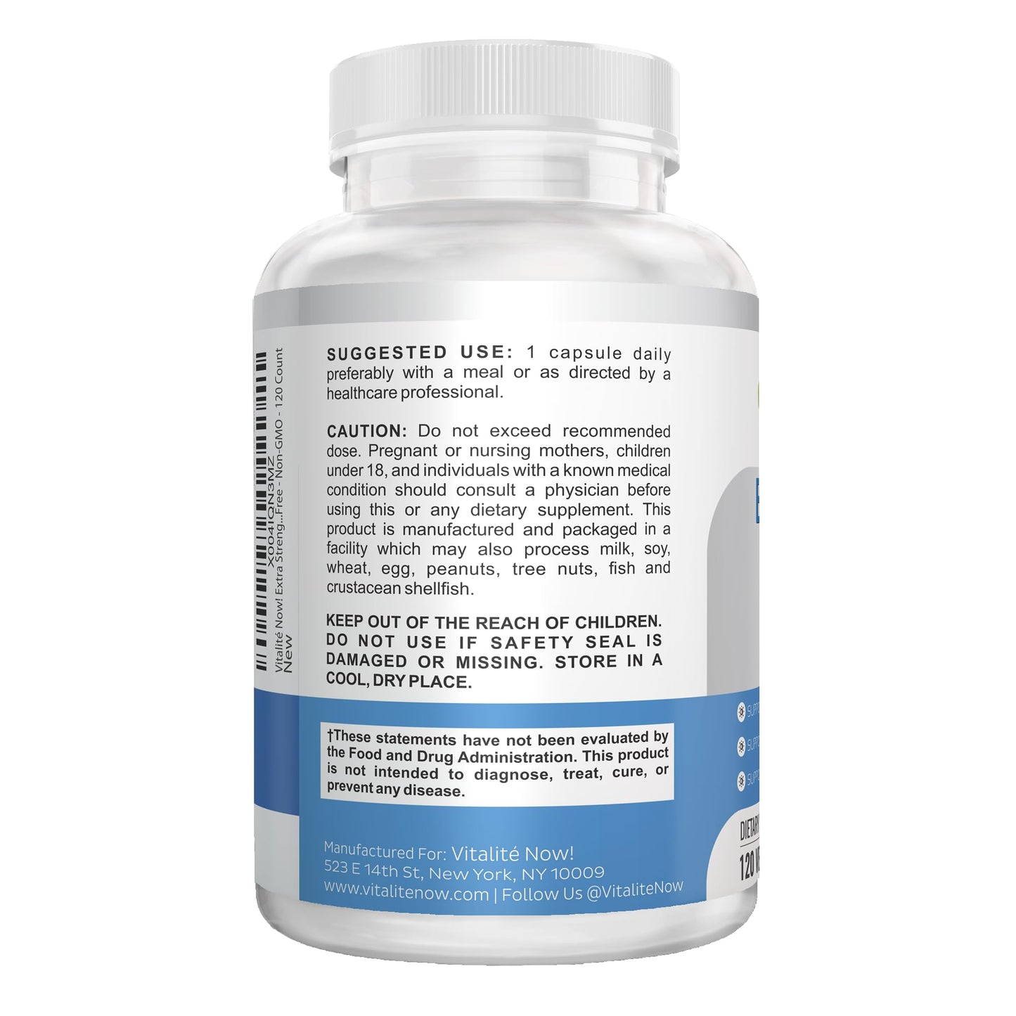 Vitalité Now! Extra Strength Mullein Capsules 100% Whole Herb 10:1 Extract, 120 Count