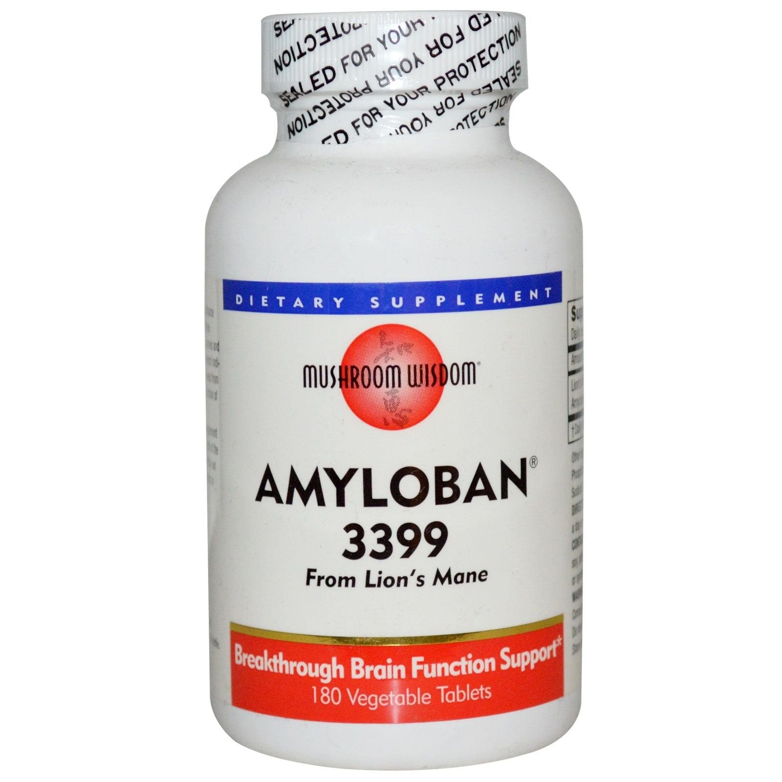 Mushroom Wisdom Amyloban 3399, 1 Tablet
