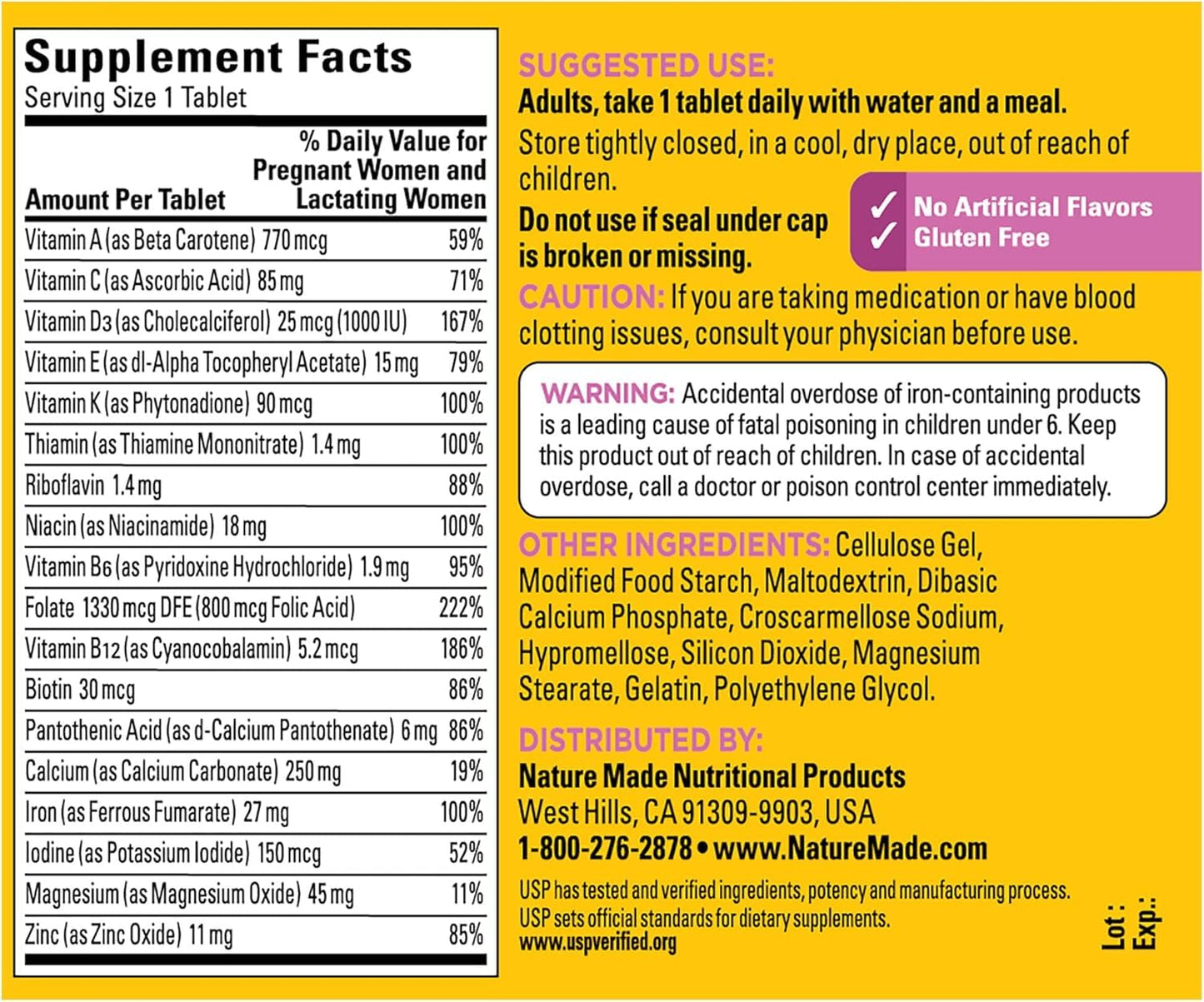 Nature Made Prenatal Multi, 270 Tablets