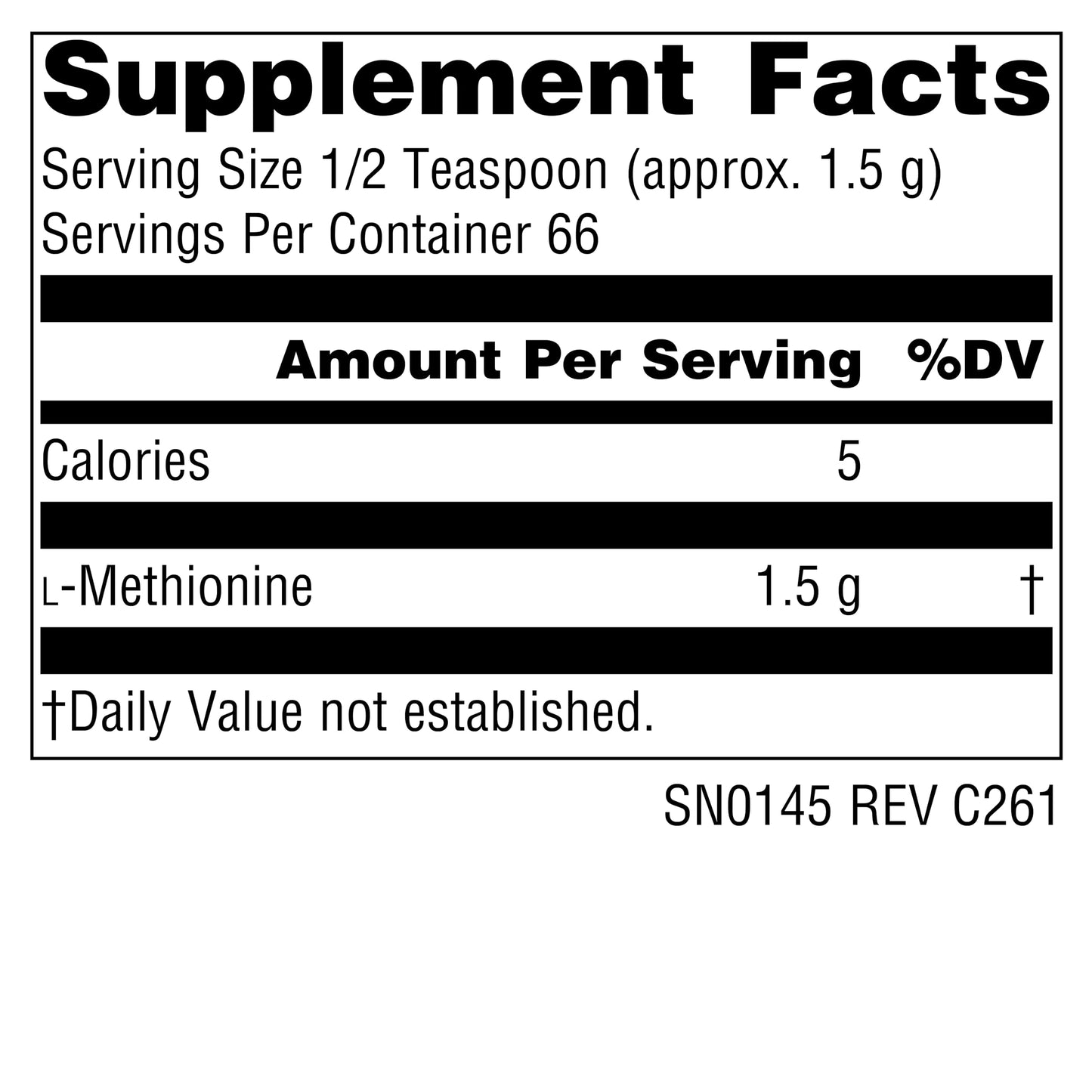 Source Naturals L-Methionine Free-Form Powder, 3.53 Ounce