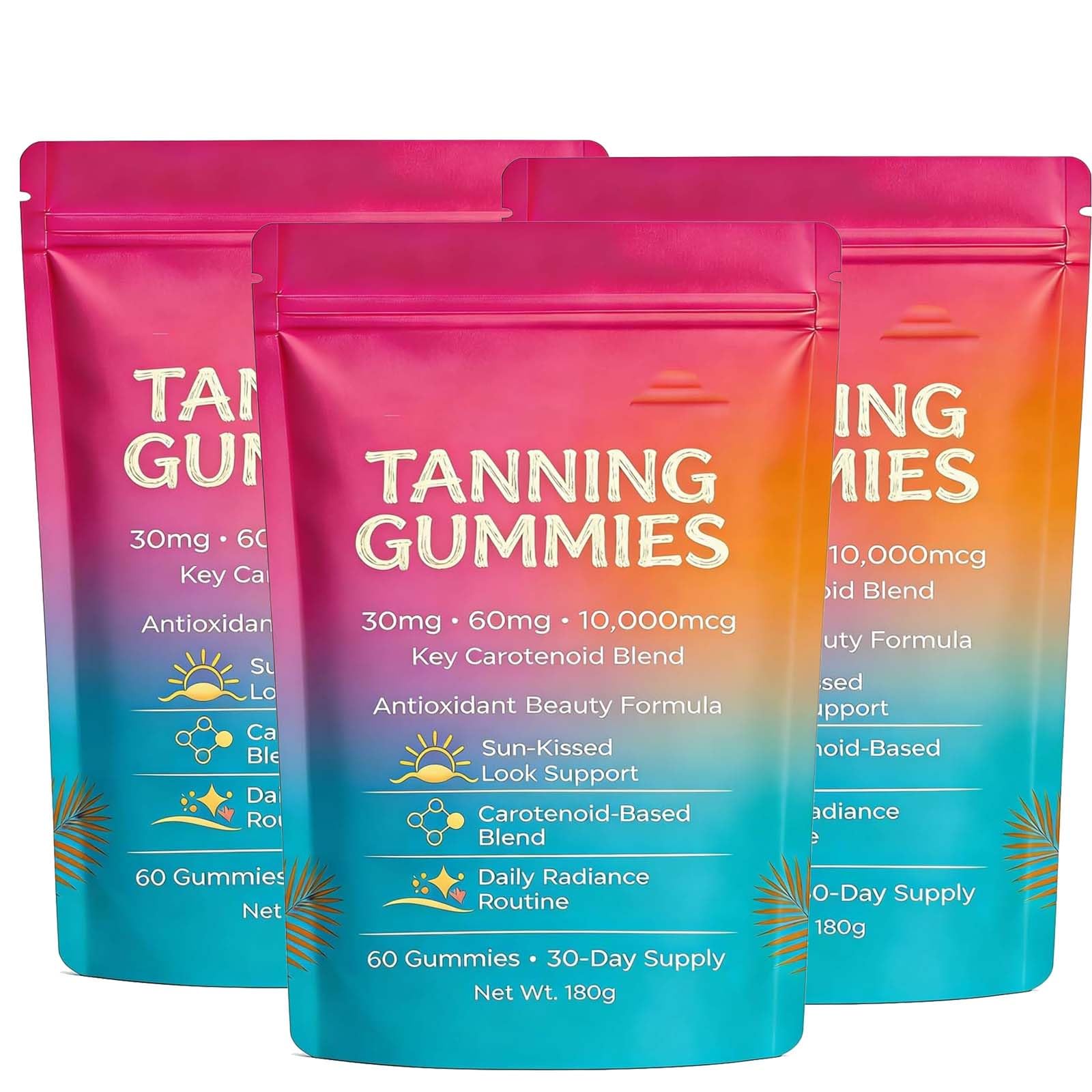 UBIETY Skin Tanning Gummies with Beta-Carotene & Lycopene, 1 Count
