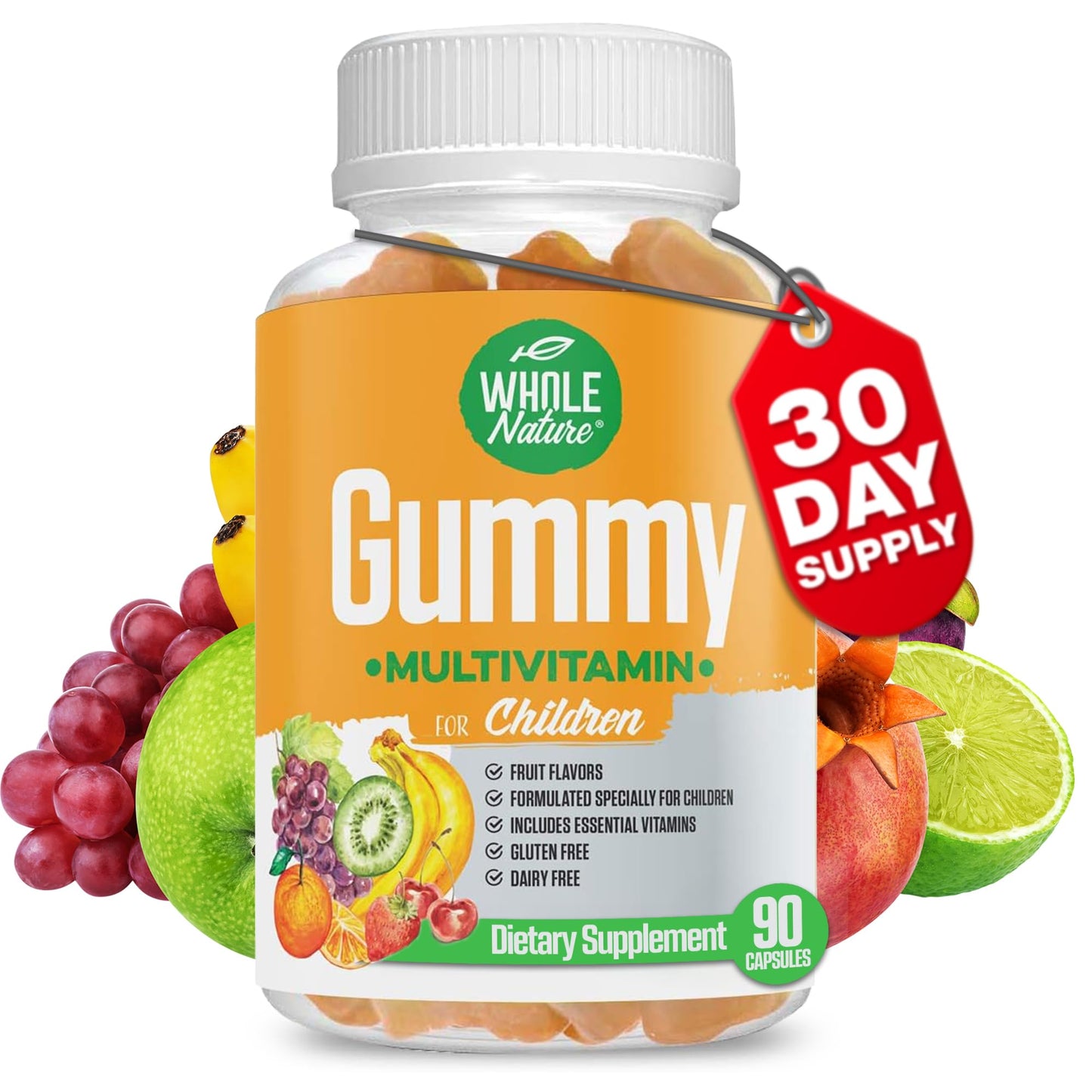 Whole Nature Kids Gummy Multivitamin Complete Daily Essentials 90 Gummies