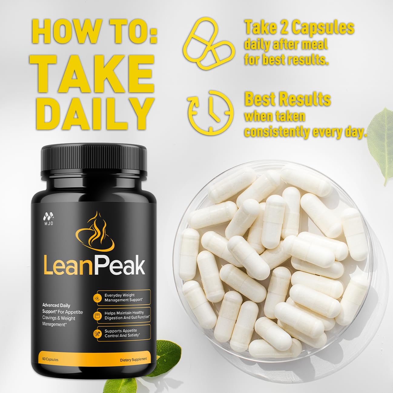 MJO Lean Peak Capsules 180 Capsules