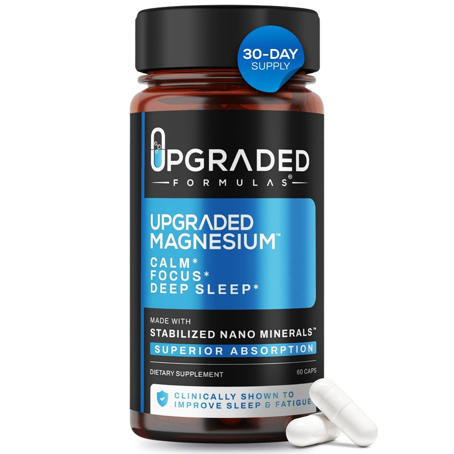 Upgraded Formulas Nano Magnesium Supplement Capsules 60