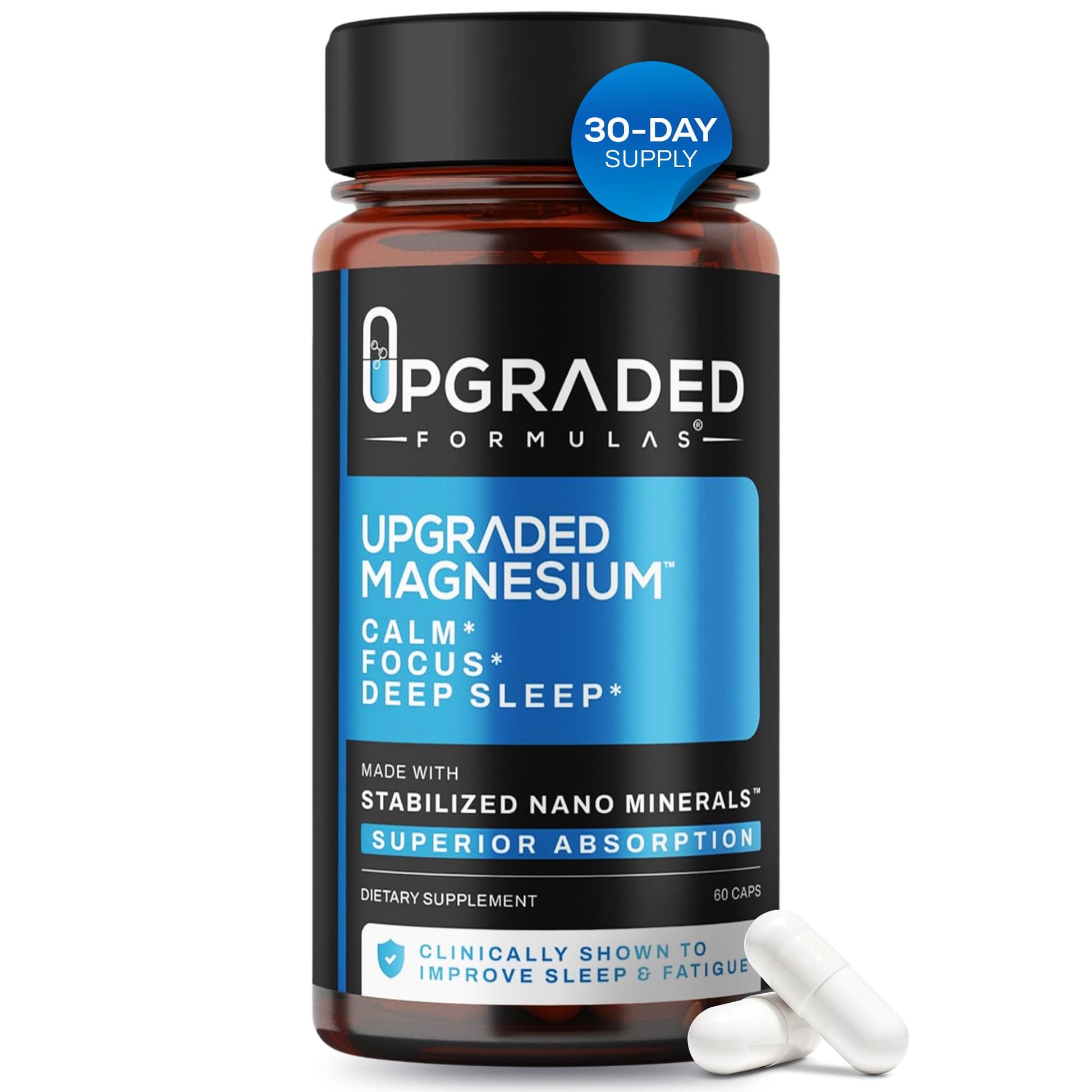 Upgraded Formulas Nano Magnesium Supplement Capsules 60