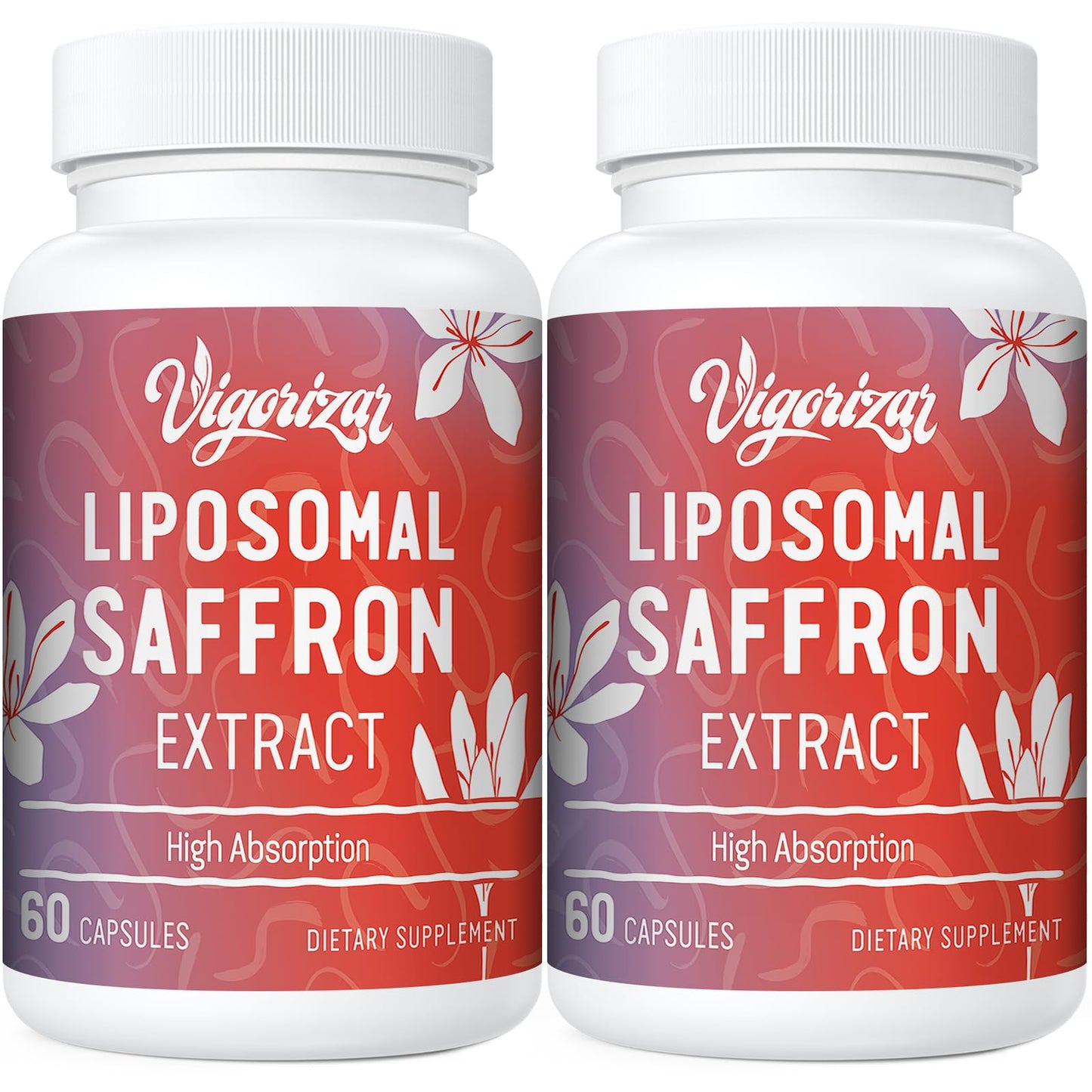 Vigorizar Saffron Supplements 100% Pure Saffron Extract Liposomal Capsules 120