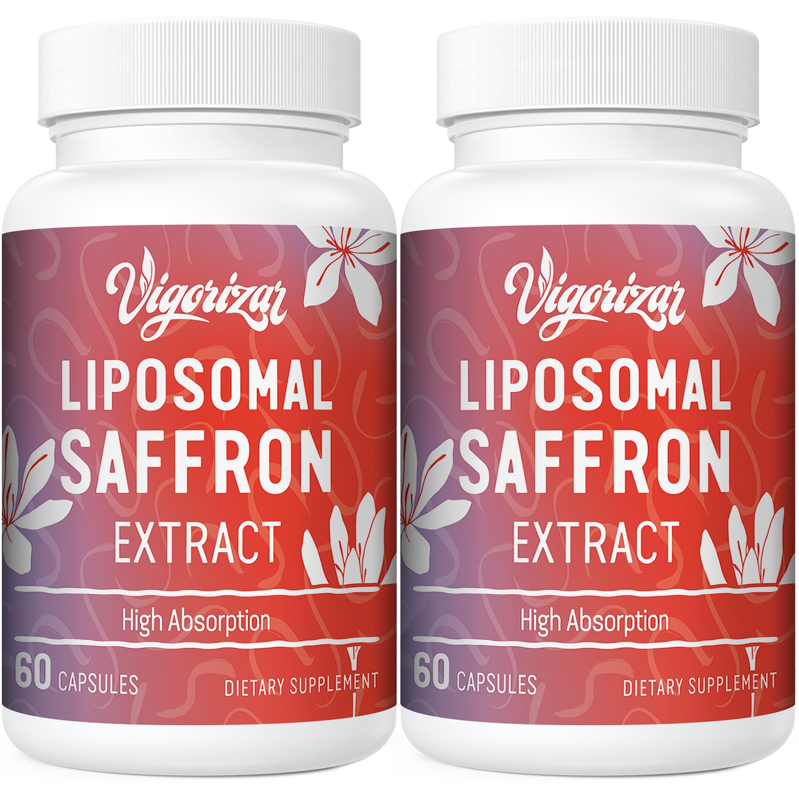 Vigorizar Saffron Supplements 100% Pure Saffron Extract Liposomal Capsules 120